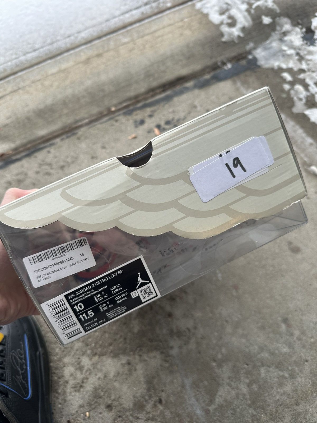 Jordan Brand × Off-White Nike Off-White Air Jordan 2 Low Black Varsity Royal size 10 Size US 10 / EU 43 - 6 Thumbnail