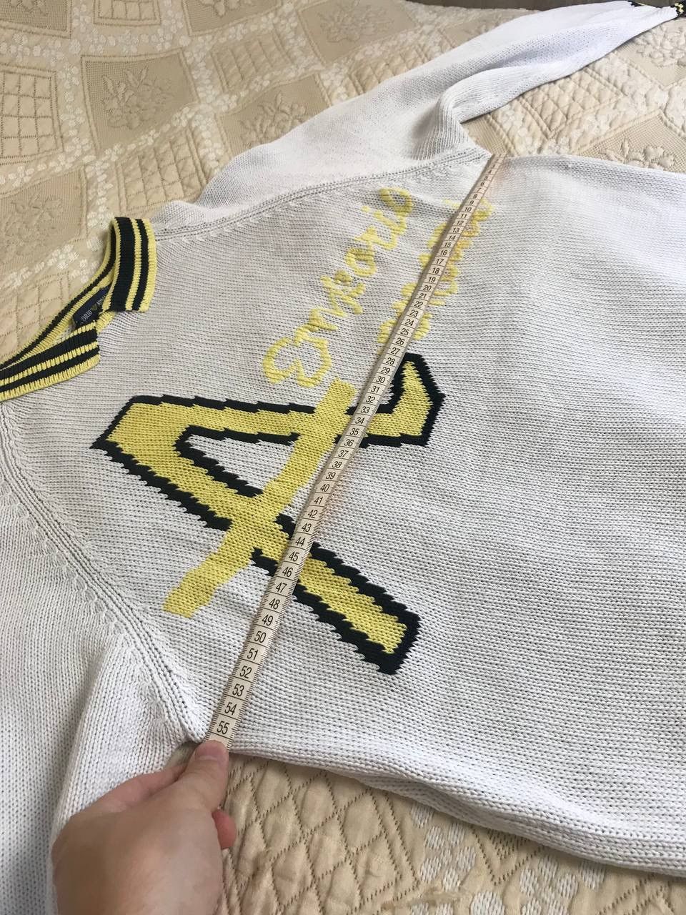 Emporio Armani 🔥 Emporio Armani Knit Sweater Big Logo Pullover Italy VTG Size M / US 6-8 / IT 42-44 - 7 Thumbnail
