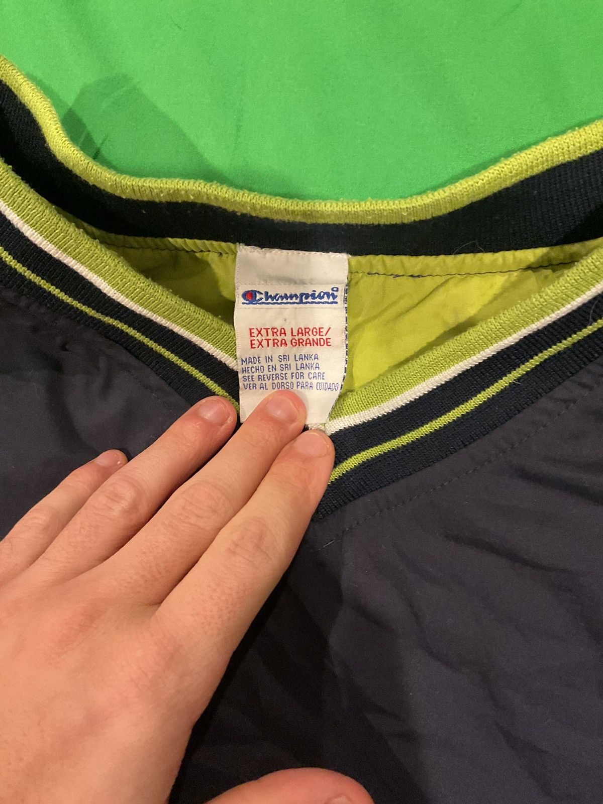 Champion × Vintage Vintage Champion navy and yellow windbreaker Size US XL / EU 56 / 4 - 2 Thumbnail