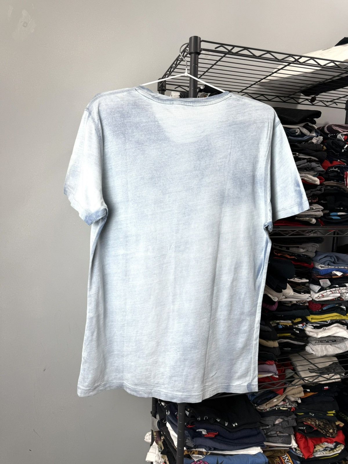 Diesel Diesel Silver Logo Gradient Fabric Faded T Shirt Size US M / EU 48-50 / 2 - 5 Thumbnail
