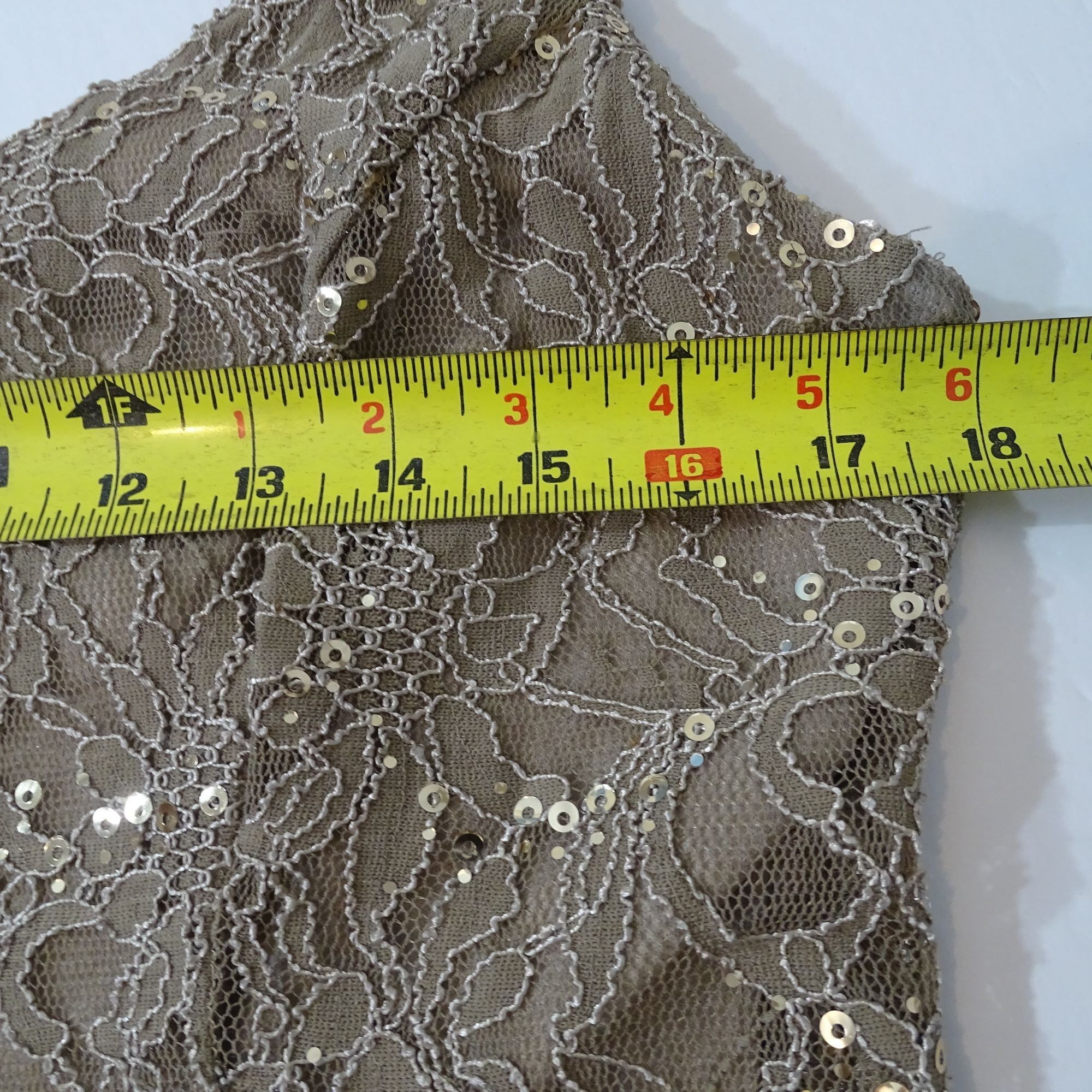 Vintage Vintage Ursula Of Switzerland Tan Lace Sleeveless Formal 14 Size XL / US 12-14 / IT 48-50 - 12 Thumbnail