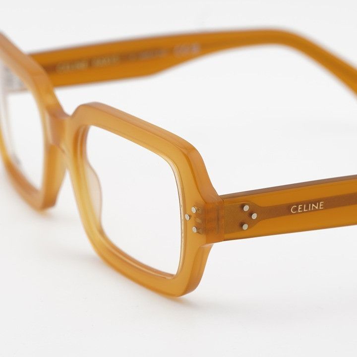 Celine Celine CL50147I 045 Eyeglasses Shiny Brown 51mm Square Frame Size ONE SIZE - 7 Thumbnail