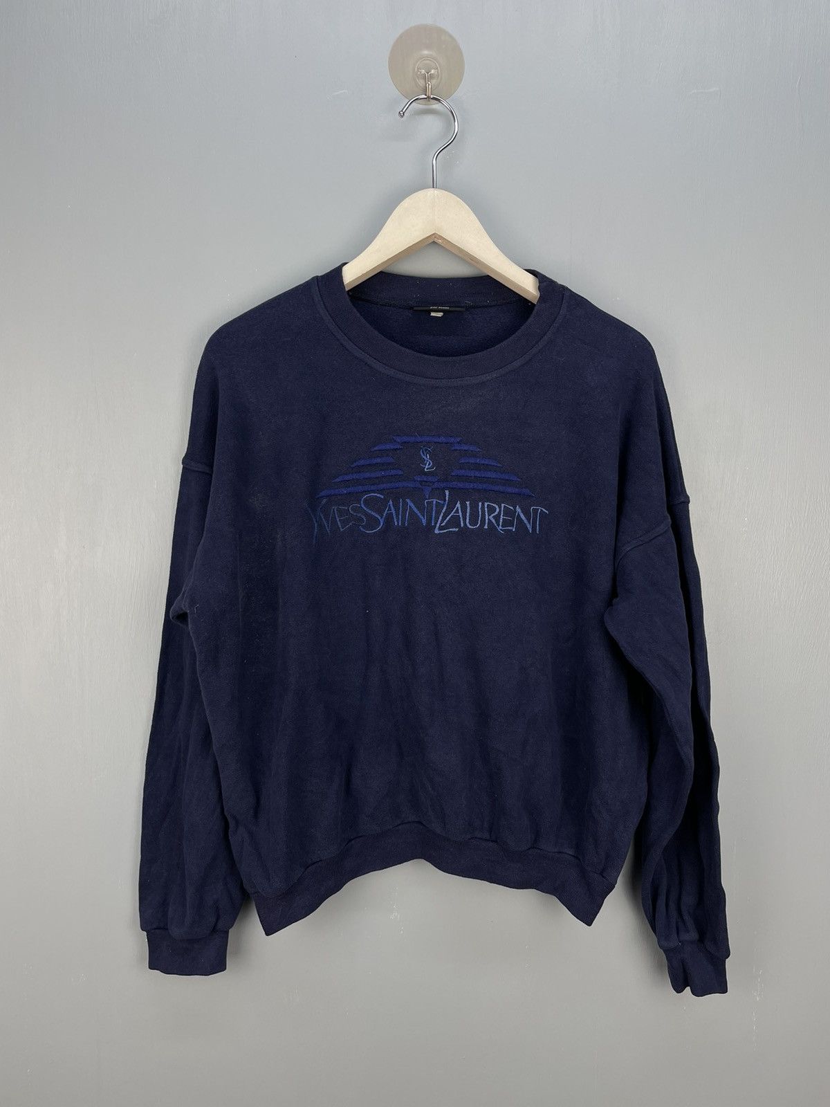 Vintage Vintage Yves Saint Laurent Embroidery sweatshirt Size US M / EU 48-50 / 2 - 1 Thumbnail