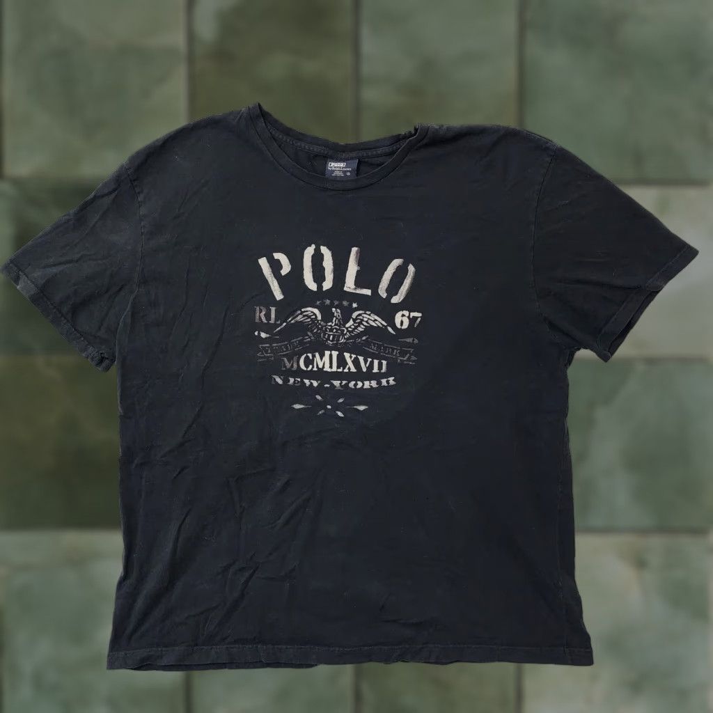 Polo Ralph Lauren VINTAGE Polo Ralph Lauren T-Shirt Men XL Black Grunge Military Skater Y2K RL New York Mens XL Black Grunge Military Skater RL Size US XL / EU 56 / 4 - 1 Thumbnail