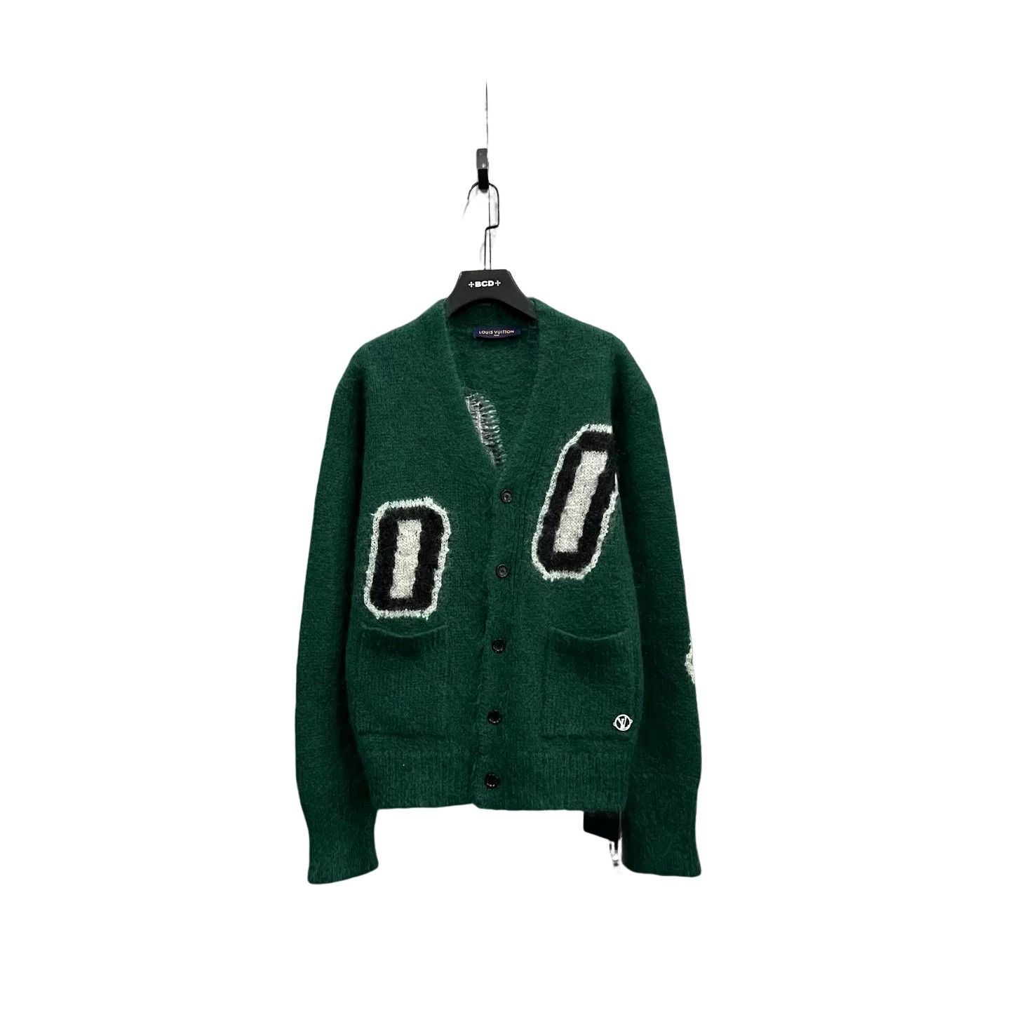 Louis Vuitton Louis Vuitton Green Intarsia Knit Cardigan XL Size US XL / EU 56 / 4 - 1 Thumbnail