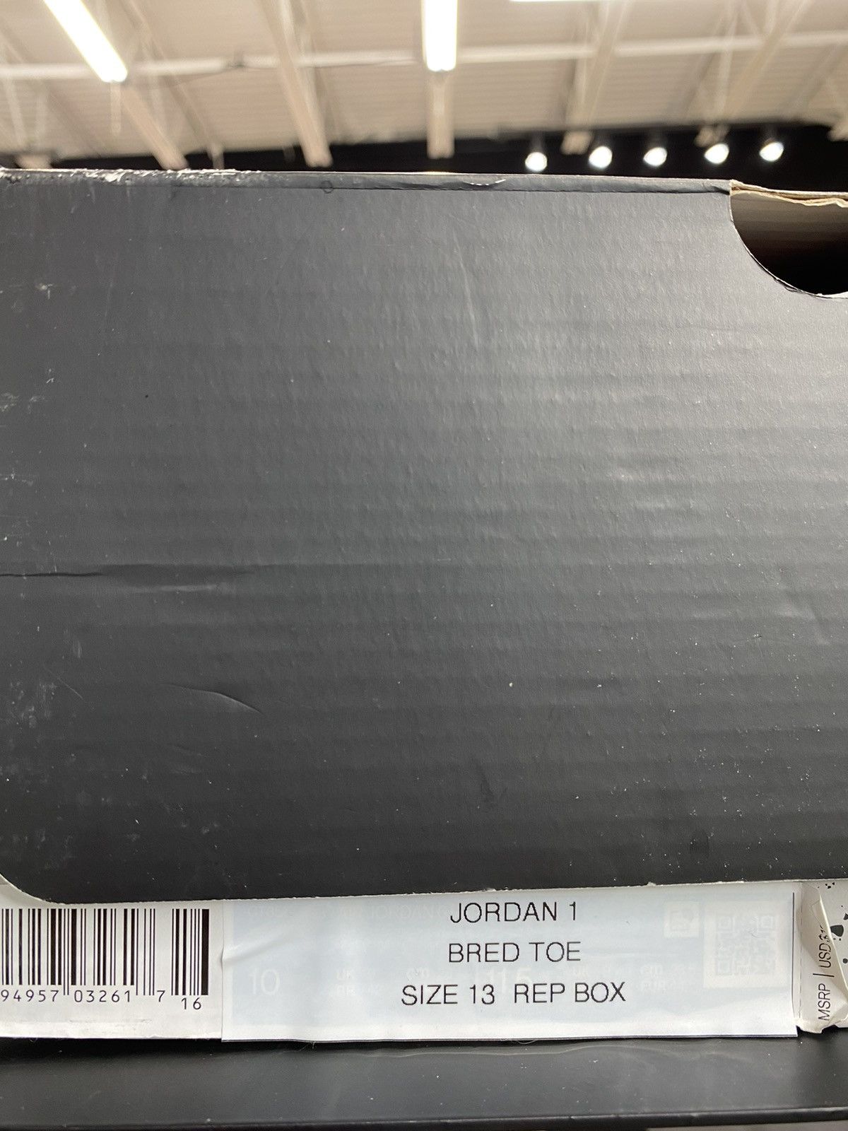 Jordan Brand Jordan 1 Bred Toe (2018) Size US 12 / EU 45 - 10 Thumbnail