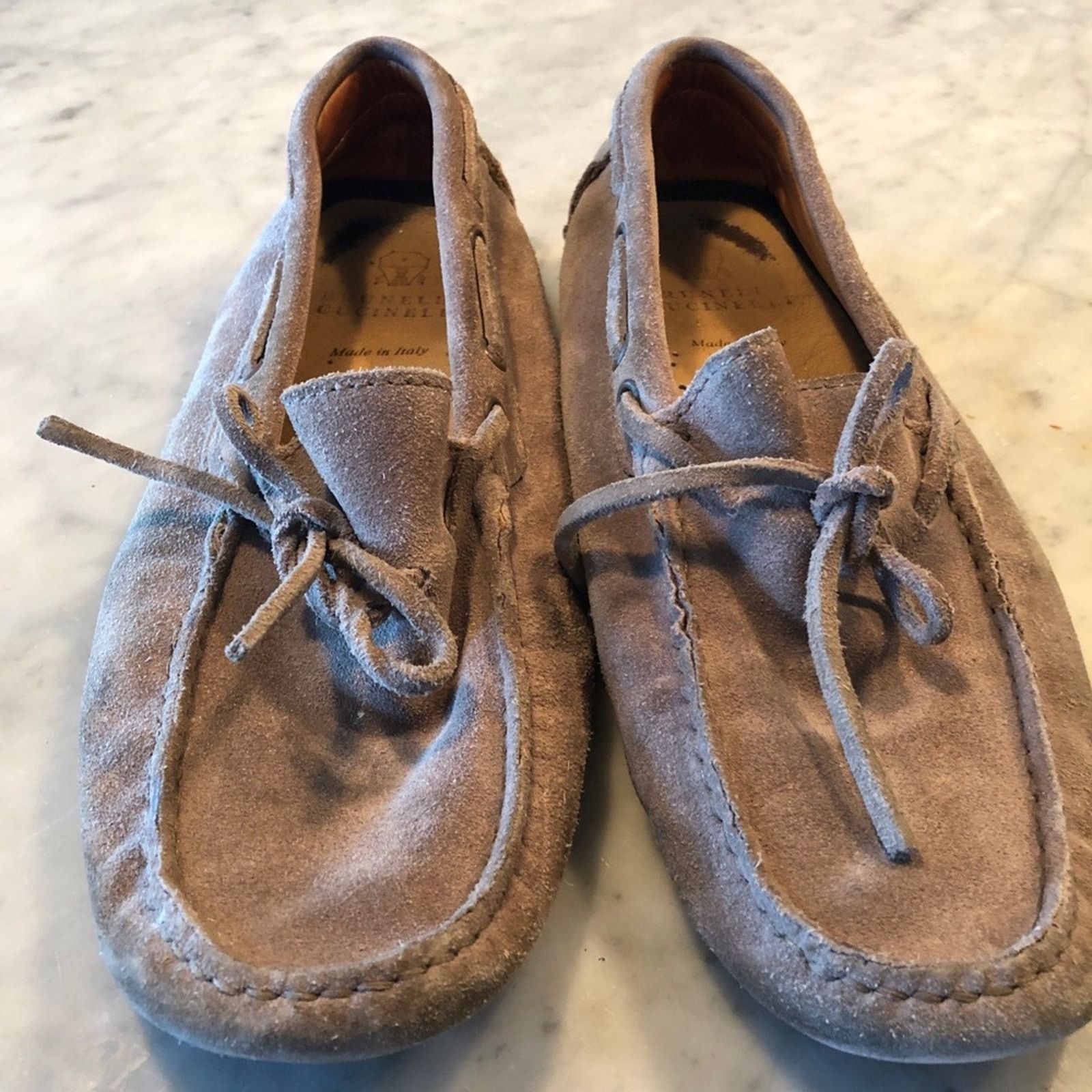 Brunello Cucinelli Brunello Cucinelli Gray Suede Driving Moc Loafer 8 Size US 8 / EU 41 - 1 Thumbnail
