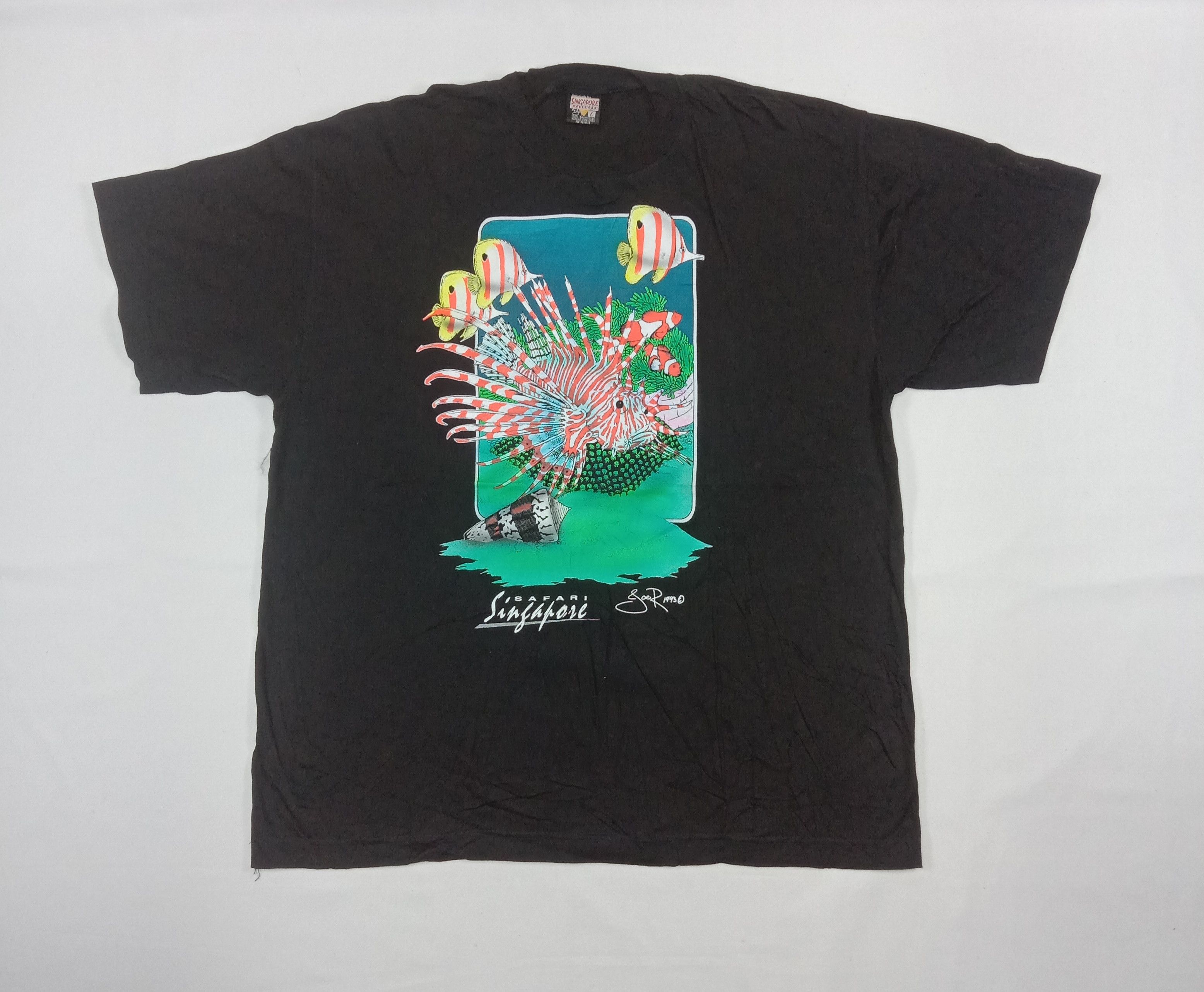 Japanese Brand Vintage Safari Singapore T Shirt Size US L / EU 52-54 / 3 - 1 Thumbnail