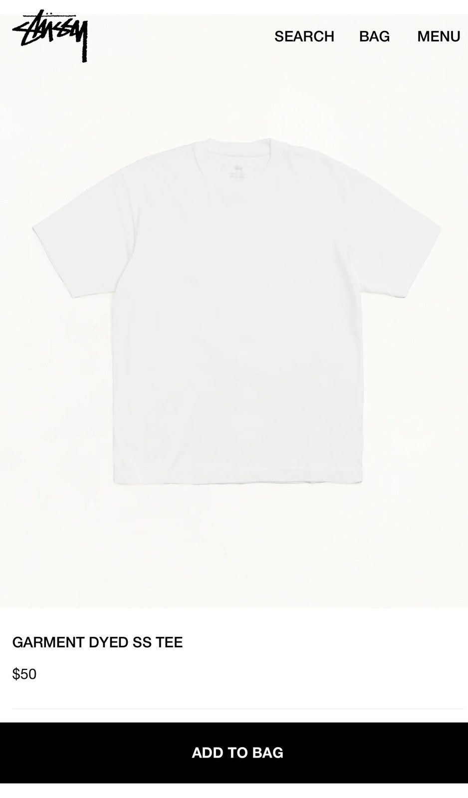 Stussy Stussy Garment Dyed SS Tee Size US XL / EU 56 / 4 - 1 Thumbnail
