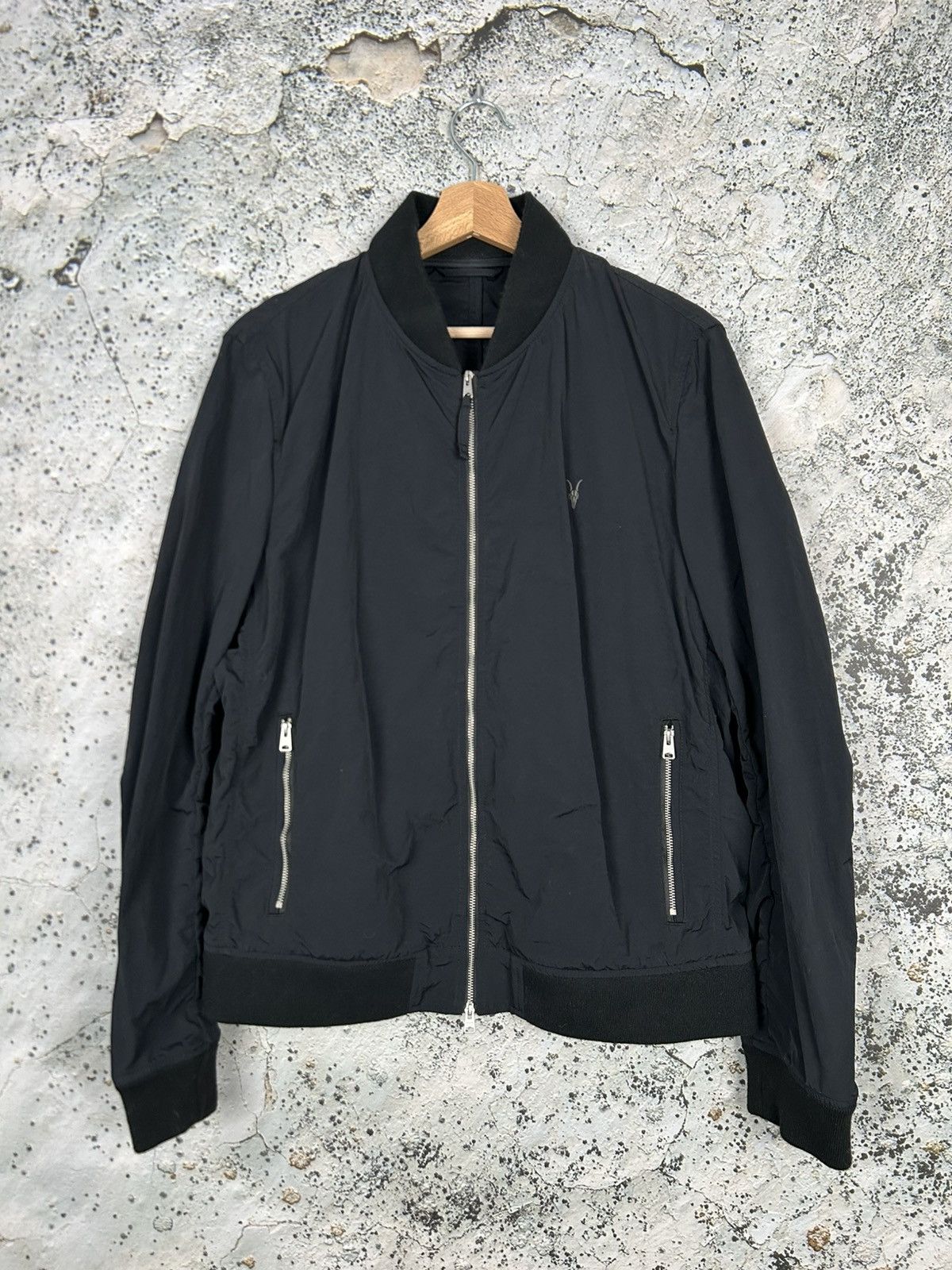 Allsaints Allsaints Black Bomber Jacket Streetwear Avant Garde Y2K Size US L / EU 52-54 / 3 - 1 Thumbnail