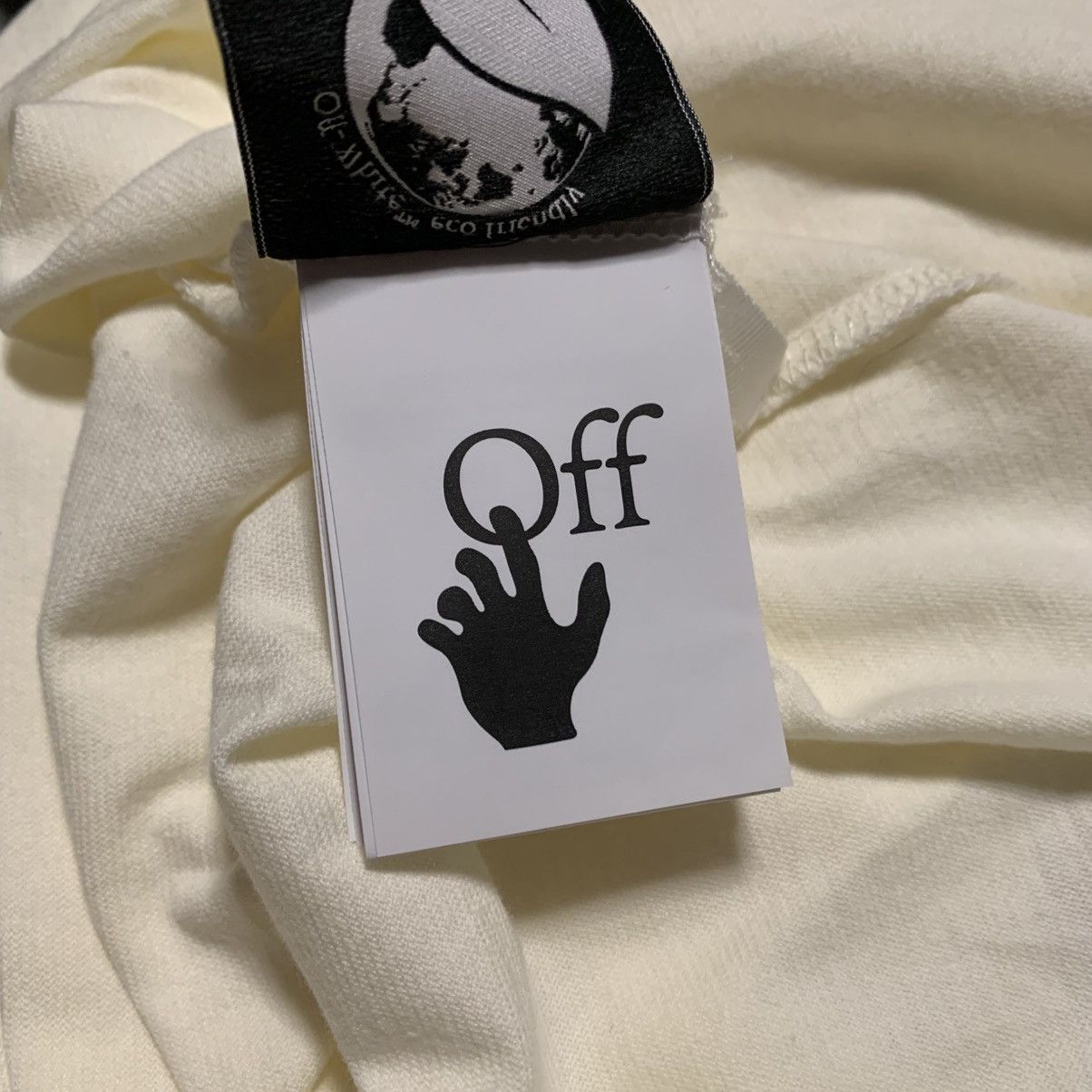 Off-White Off White Large Tape Cream White Tee Virgil Abloh Size US L / EU 52-54 / 3 - 6 Thumbnail