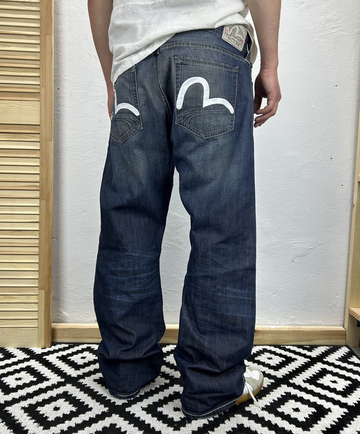 Pre-owned Evisu X Puma Evisu Puma Vintage Denim Jeans Size 36/32 In Blue