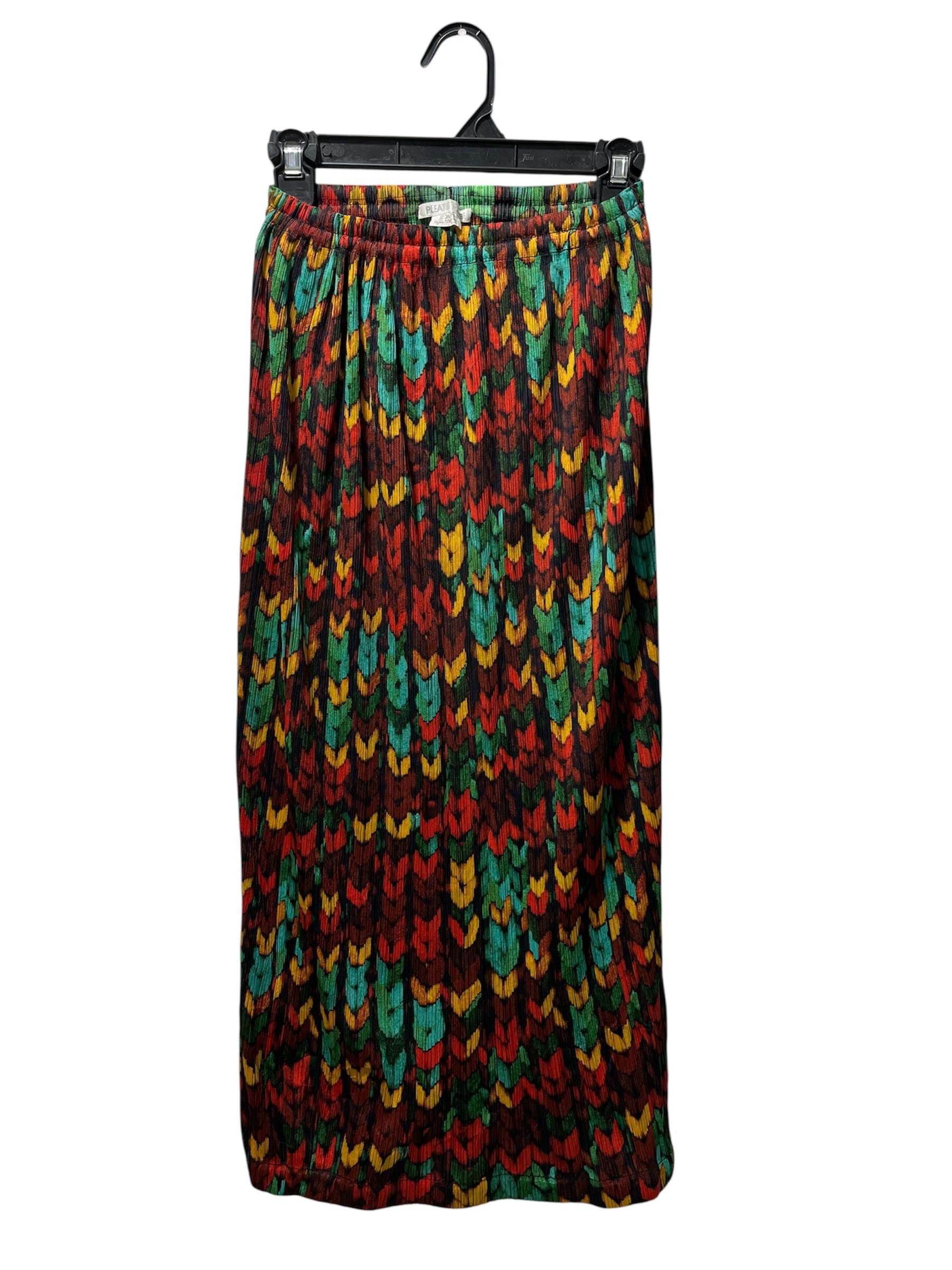 Pleats Please Issey Miyake Pleats Please Issey Miyake Multicolor Maxi Skirt Size 23" - 1 Thumbnail
