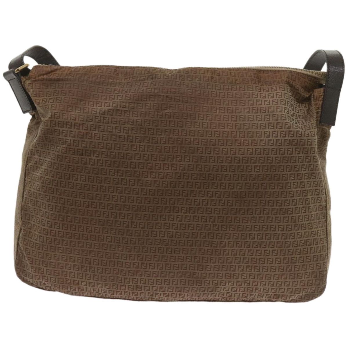 Fendi Zucchino Brown Canvas Shoulder Bag (Pre-Owned) Size ONE SIZE - 1 Thumbnail