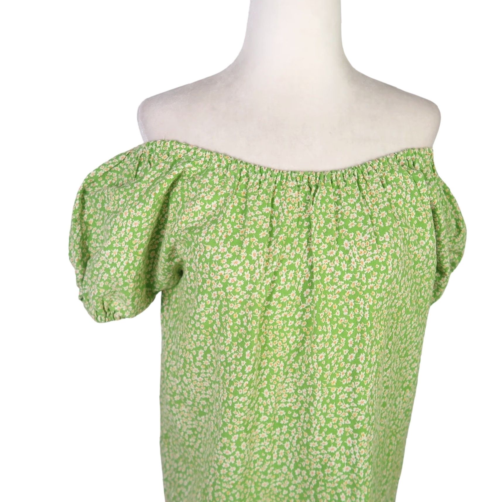 Vintage VINTAGE 70s green and yellow calico floral mini dress S Size S / US 4 / IT 40 - 5 Thumbnail