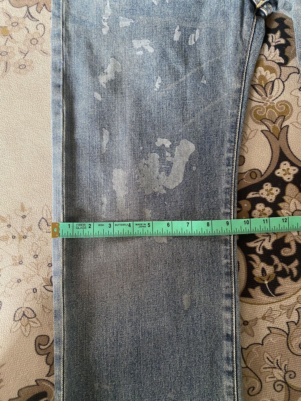 Vintage Vintage Wrangler Distressed Paint Style Denim Size US 29 - 19 Thumbnail