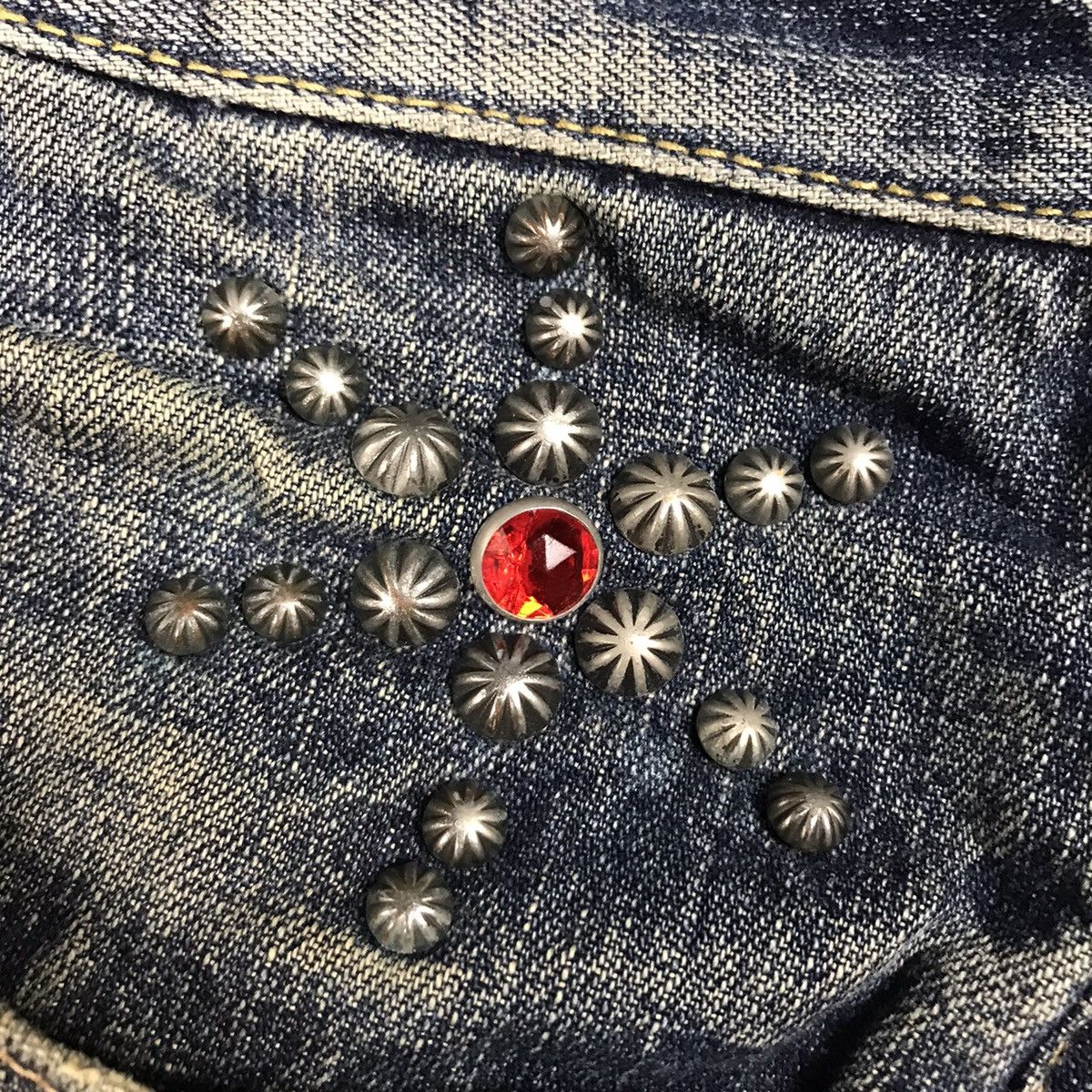 If Six Was Nine JAPAN STYLE FLARE DENIM CUSTOM CULTJPE BOOTCUT PANTS Size US 28 / EU 44 - 8 Thumbnail