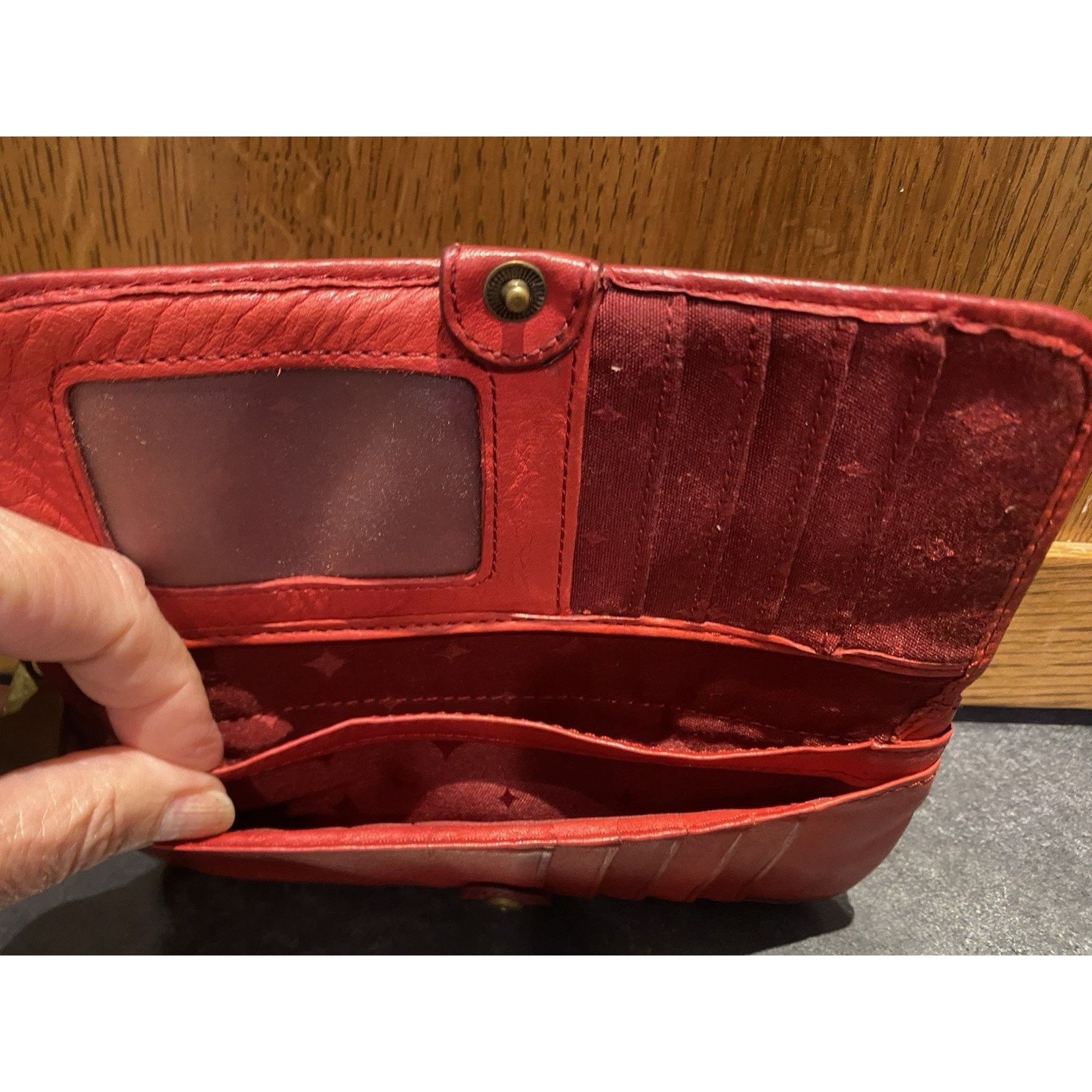 Fossil Fossil explorer flap clutch leather wallet red Soft Leather Size ONE SIZE - 3 Thumbnail