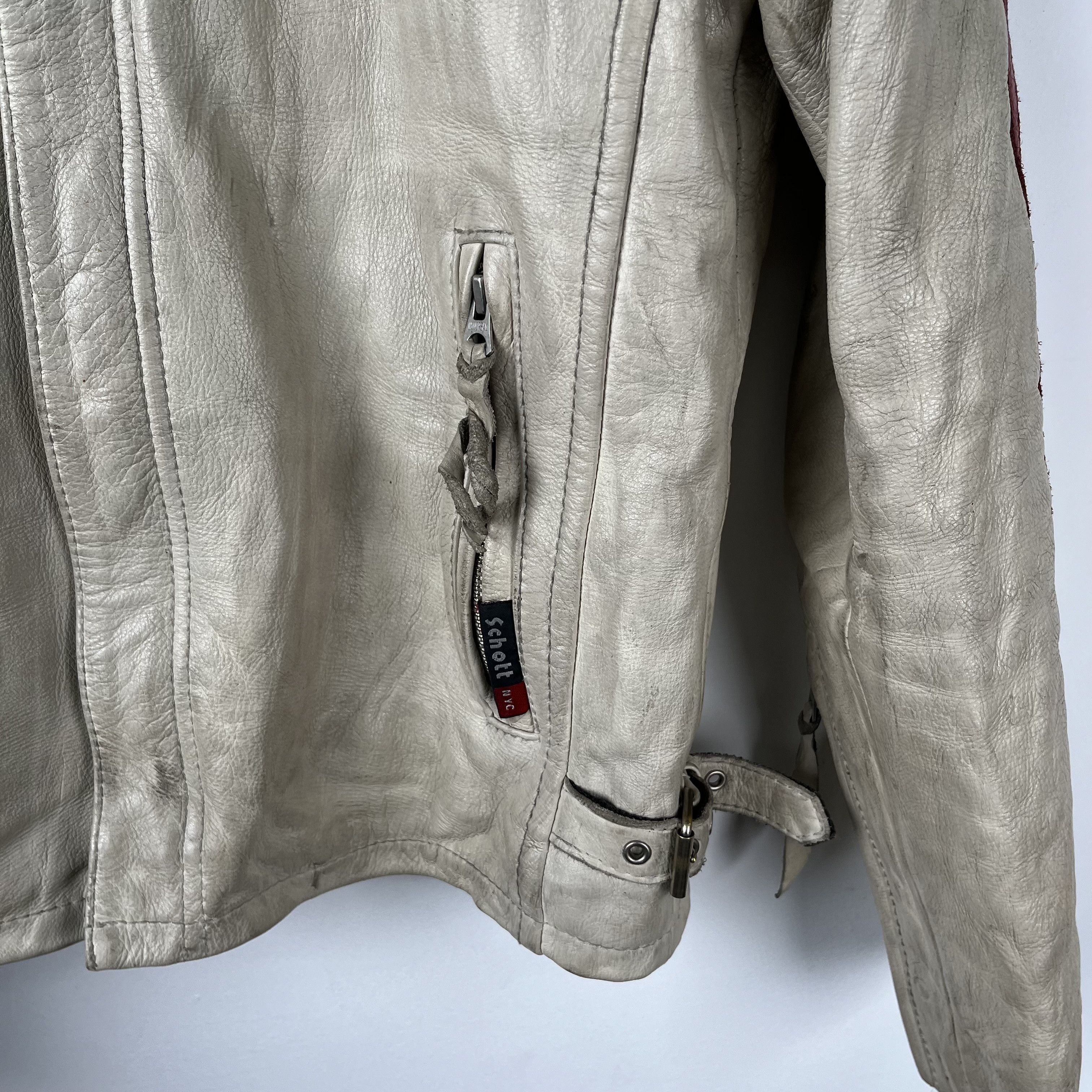 Schott Schott Leather Motocross Cafe Racer Jacket Size US S / EU 44-46 / 1 - 10 Thumbnail