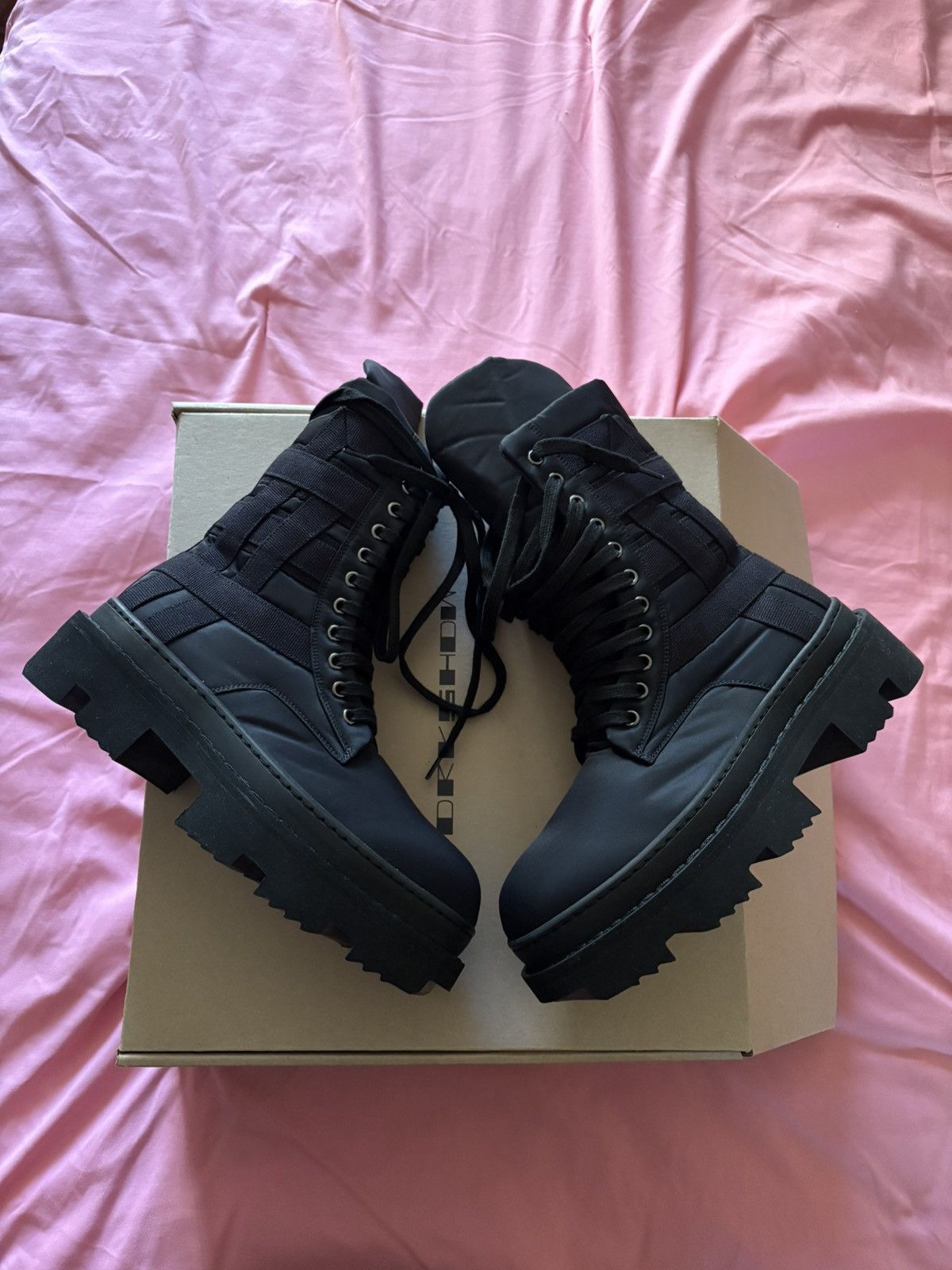Rick Owens × Rick Owens Drkshdw Army Megatooth boots | Grailed