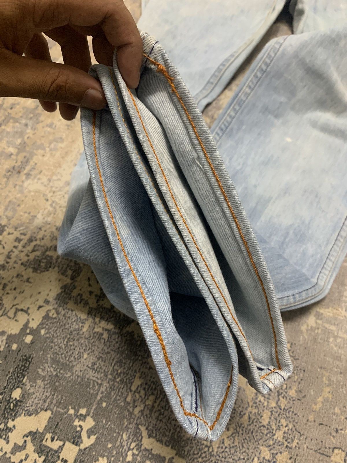 Levi's Vintage 70s Levis Big E flare jeans faded wide leg Size US 33 - 7 Thumbnail