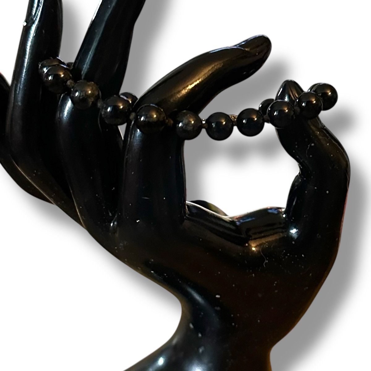 Vintage Vintage black glass bead bracelet Size ONE SIZE - 2 Thumbnail