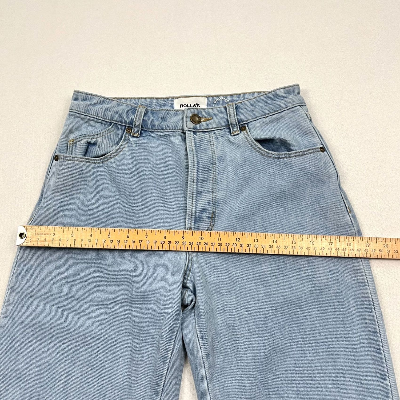 Denime VINTAGE Rollas Jeans 26 W26 I31 Straight Leg Light Denim Distressed Organic Cotton Women Jeans Size 26" / US 2 / IT 38 - 7 Thumbnail
