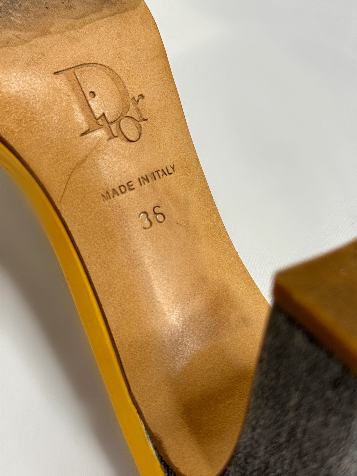 Dior × Vintage Vintage Dior Denim Lock Charm Heels Size US 7 / IT 37 - 7 Thumbnail