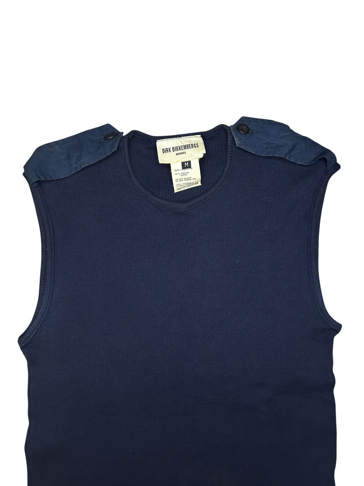 Dirk Bikkembergs 90s Epaulette Sleeveless T Shirt Size US M / EU 48-50 / 2 - 2 Thumbnail