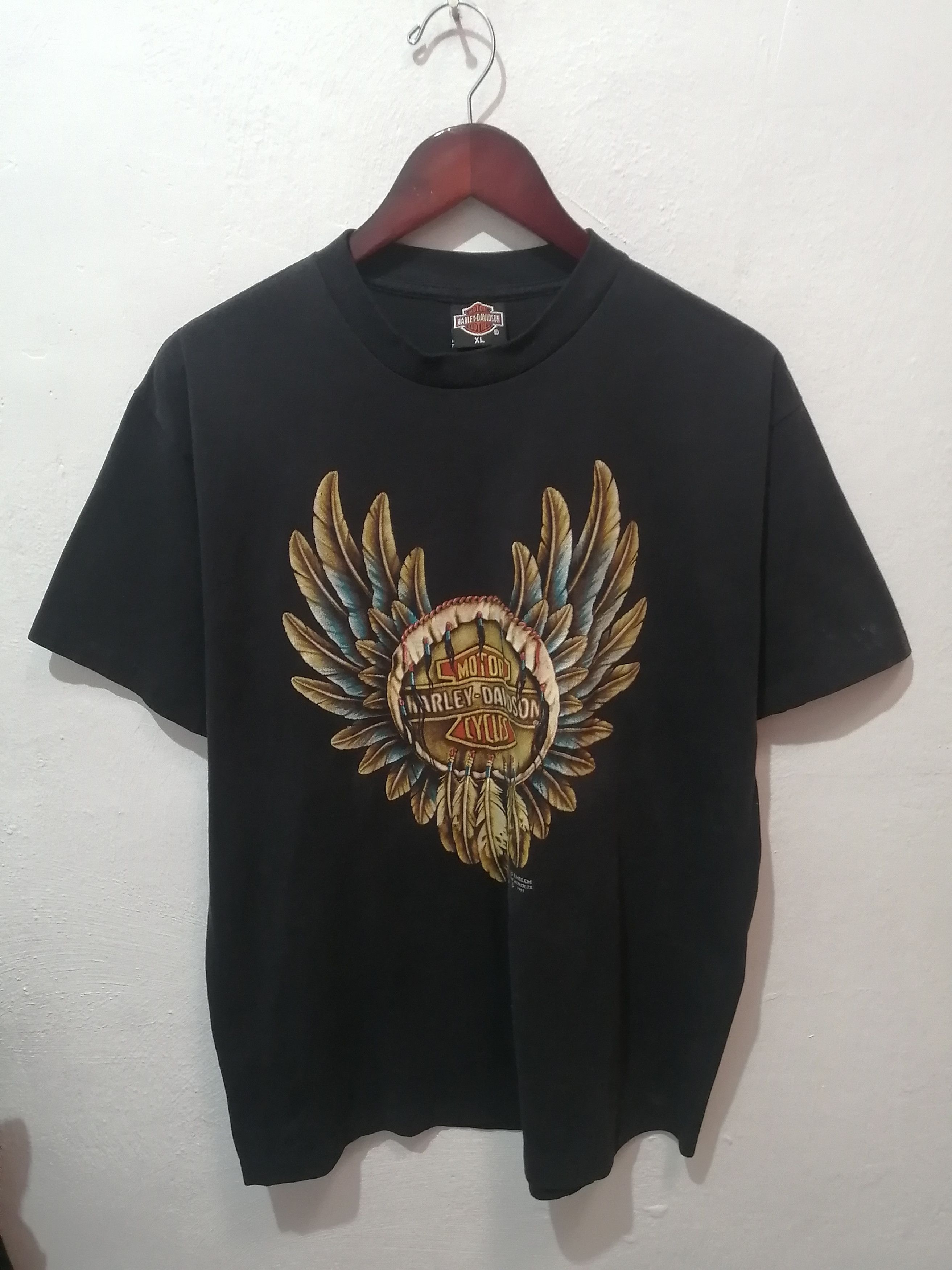 Band Tees × Harley Davidson × Vintage 3D Emblem 1991 Harley Davidson Size US XL / EU 56 / 4 - 1 Thumbnail