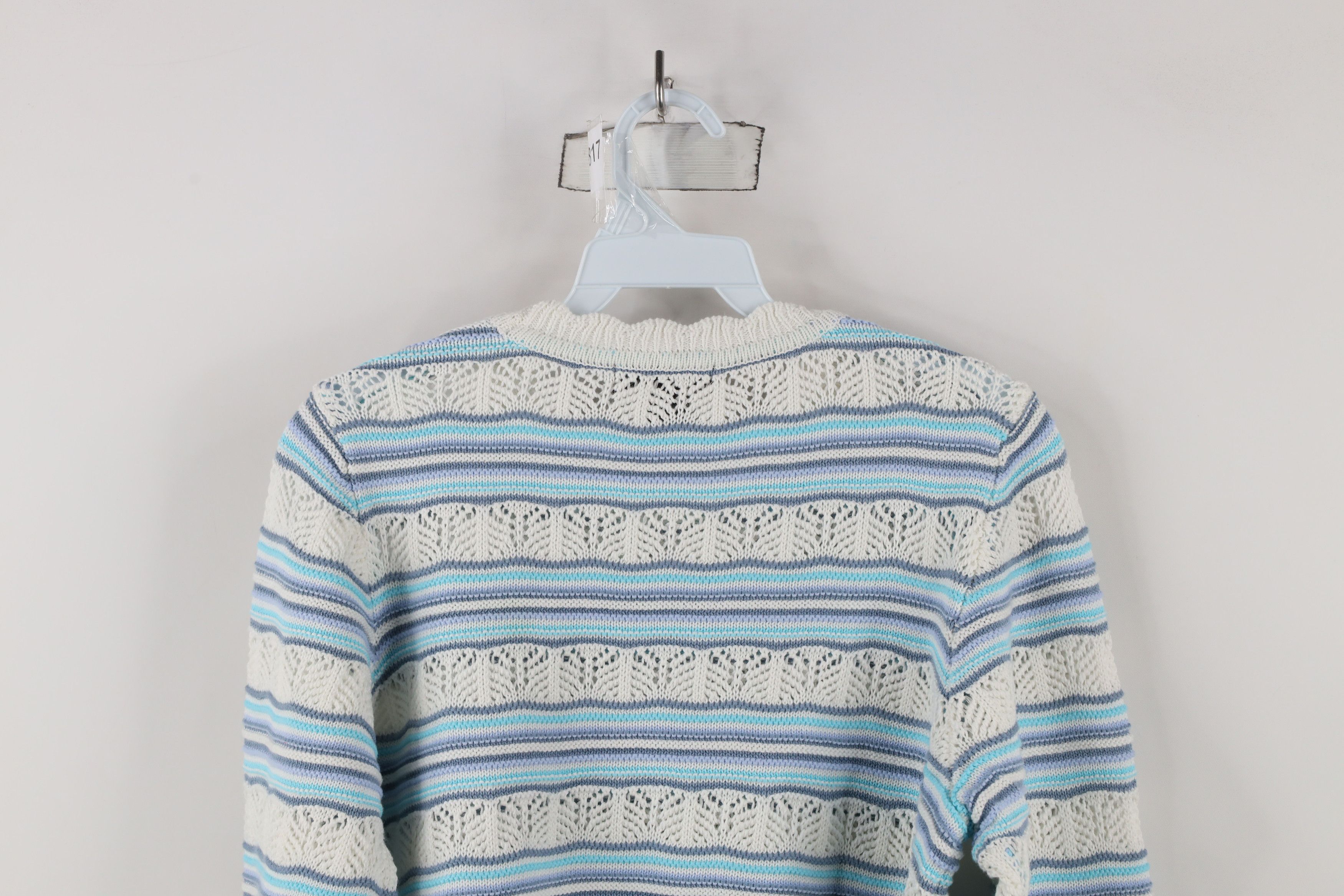 Vintage Vintage 90s Coogi Style Striped Ribbed Knit Sweater Size S / US 4 / IT 40 - 7 Thumbnail