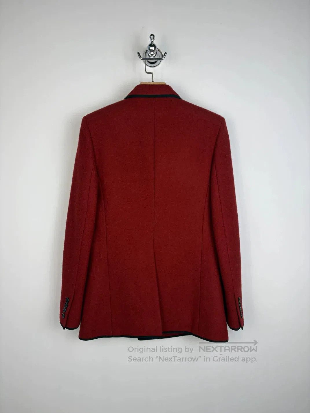 Saint Laurent Paris Saint Laurent Red Double-Breasted Wool Blazer. Size XS / US 0-2 / IT 36-38 - 2 Thumbnail
