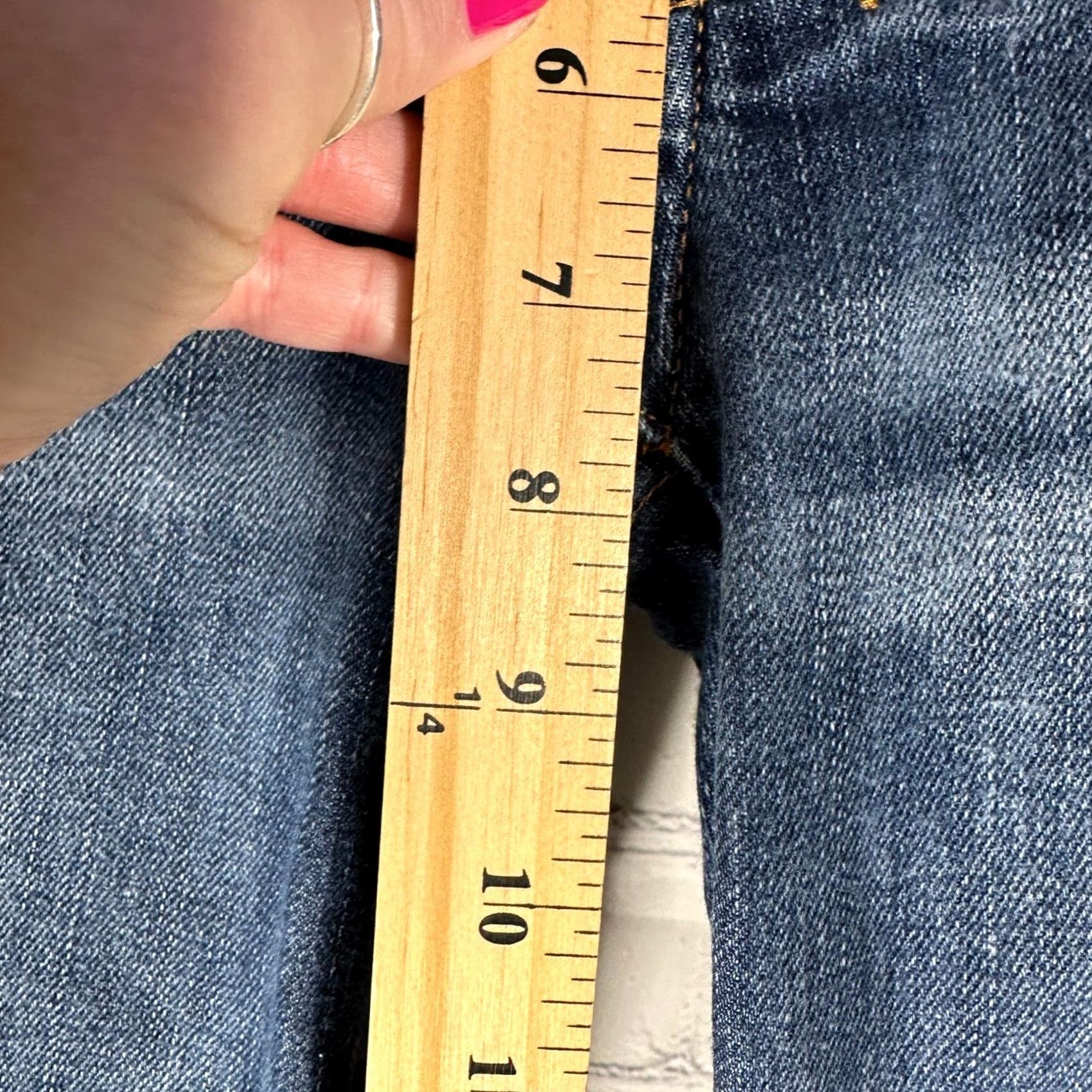 7 For All Mankind 7 For All Mankind Dojo Jeans Wide-Leg Flare 29 Medium Wash Denim Womens Regular Inseam 33" Size 29" - 3 Thumbnail