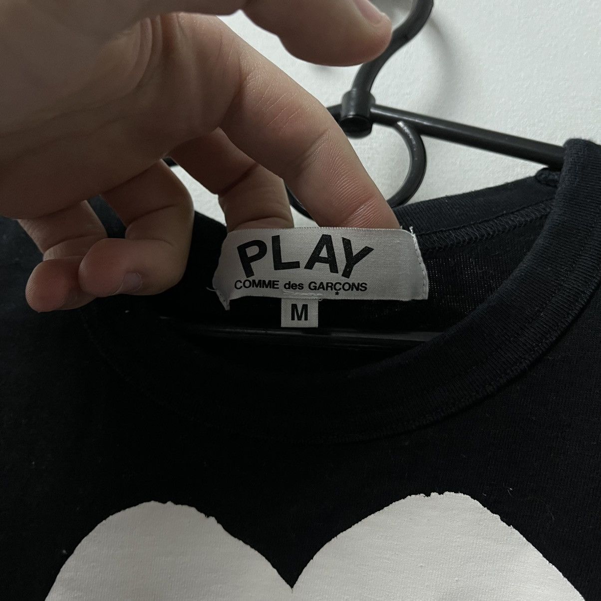 Comme des Garcons PLAY Comme des Garçons Play T-Shirt Tee Double Hearts Big Logo Size US XS / EU 42 / 0 - 9 Thumbnail