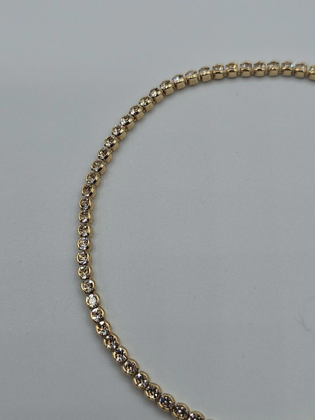 The Unbranded Brand Petite Gold Tone & Rhinestone Tennis Bracelet Adjustable Size ONE SIZE - 4 Thumbnail