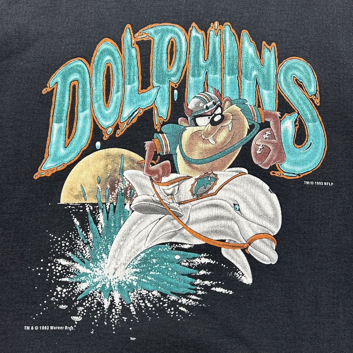 NFL × Vintage Vintage 1993 Miami Dolphins Taz Crewneck Men’s Large 90s Size US L / EU 52-54 / 3 - 3 Thumbnail