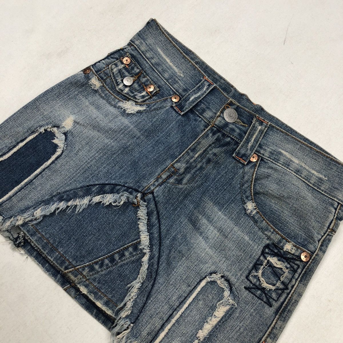 True Religion True Religion Denim Mini Skirt Size 30" / US 8 / IT 44 - 4 Thumbnail