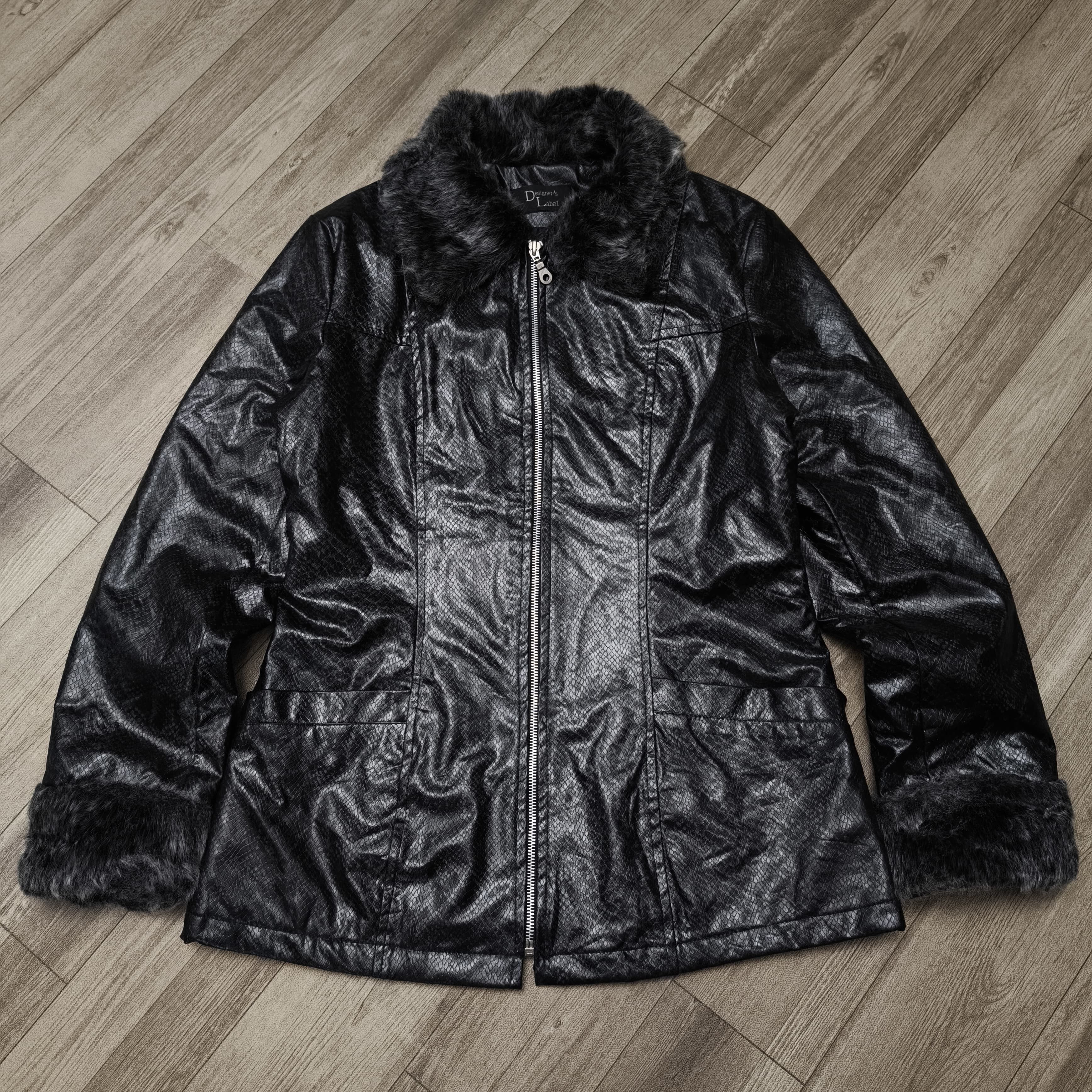 Tornado Mart Designer's Label Fur Collar Snake Pattern Jacket Size US M / EU 48-50 / 2 - 2 Thumbnail