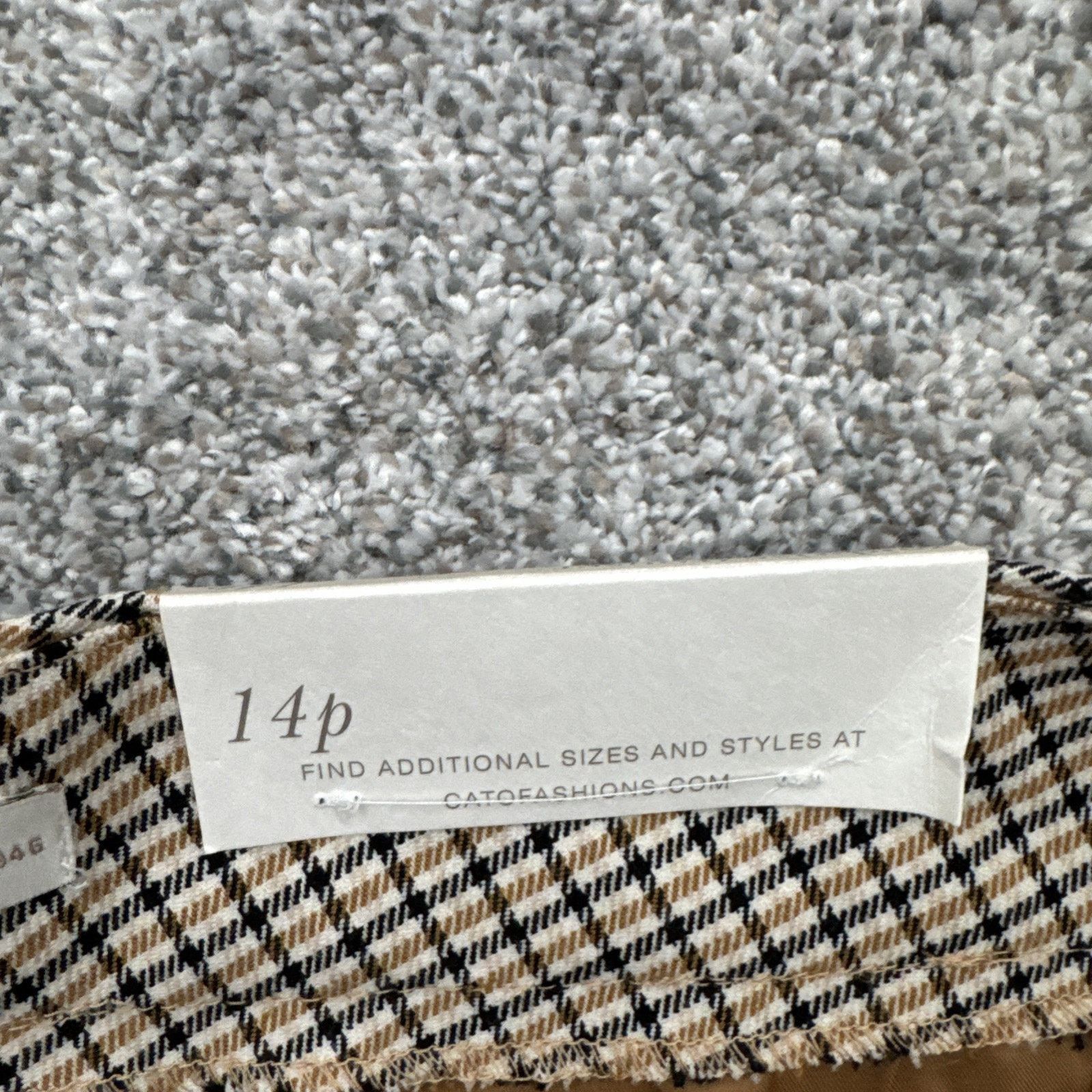 Other Cato Trousers Womens 14P Petite Plaid Dark Academia Pleated Size 36" / US 14 / IT 50 - 10 Thumbnail
