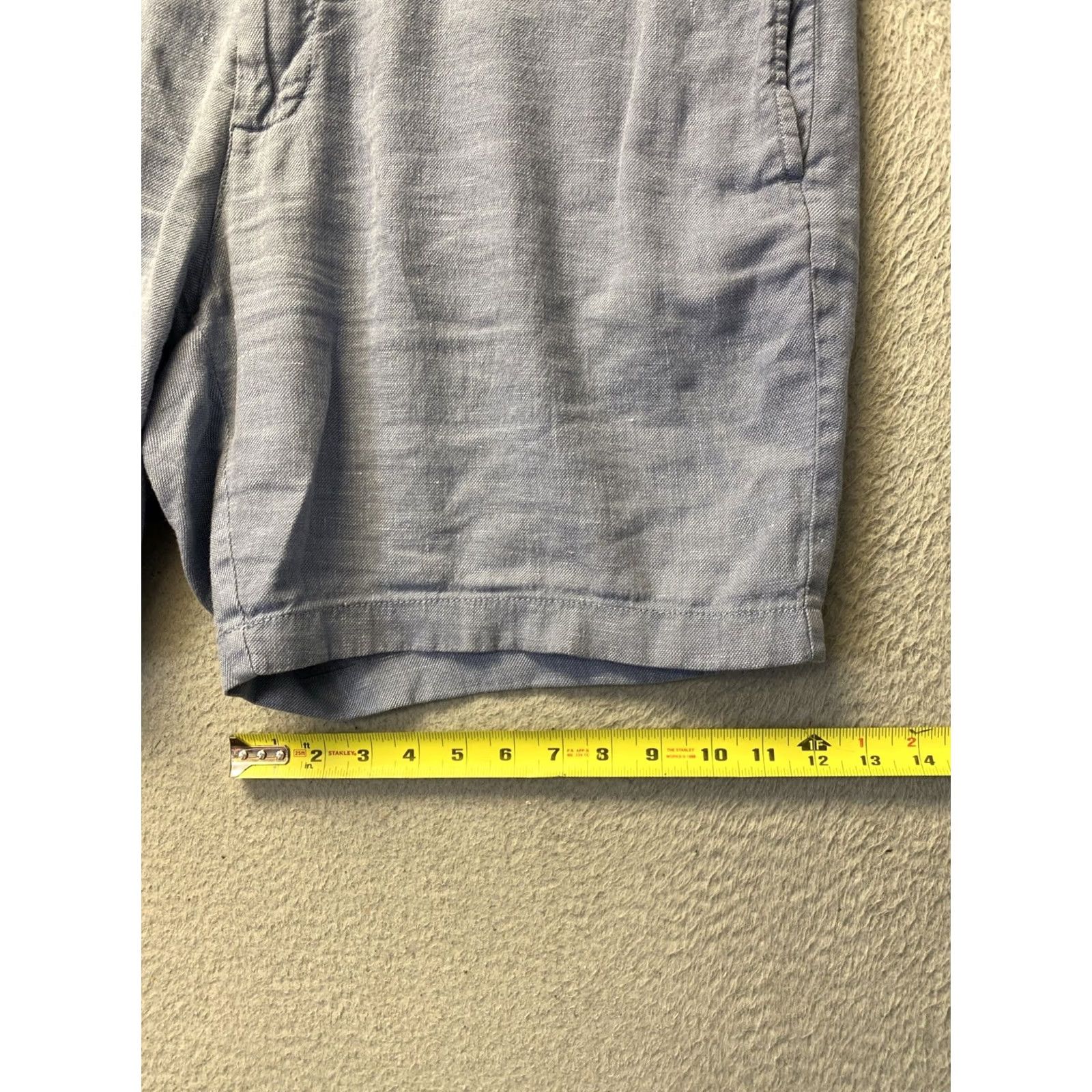 UNTUCKit UNTUCKit Shorts Mens 40 Blue Linen Cotton Chino 9 Inch Casual Summer Mens Size US 40 / EU 56 - 6 Thumbnail