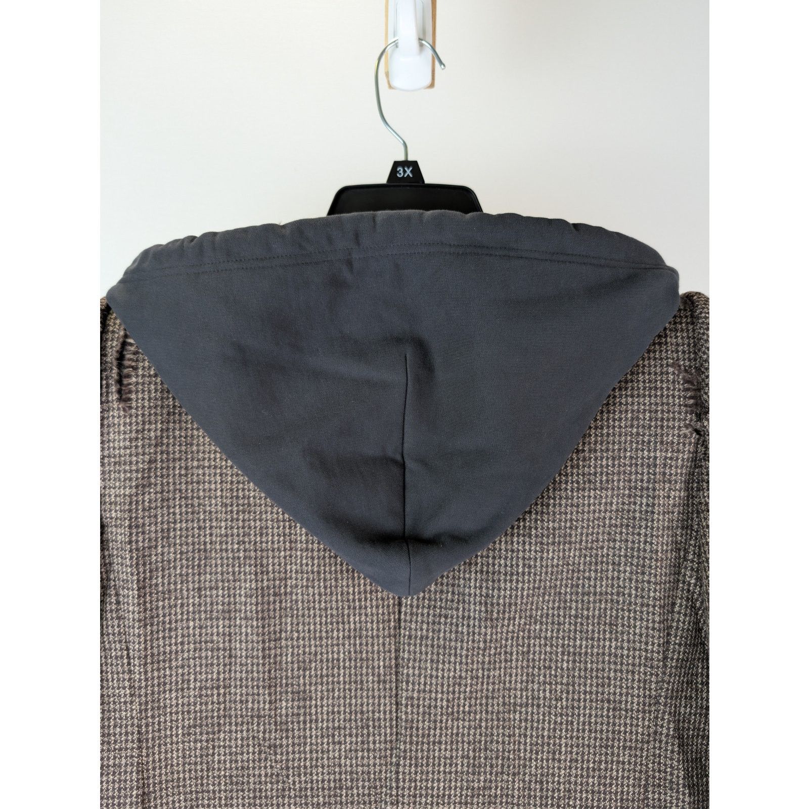 Balenciaga o1rshd1 CCRAB Heather Wool Houndstooth Coat in Coffee/Beige Size XS / US 0-2 / IT 36-38 - 14 Thumbnail