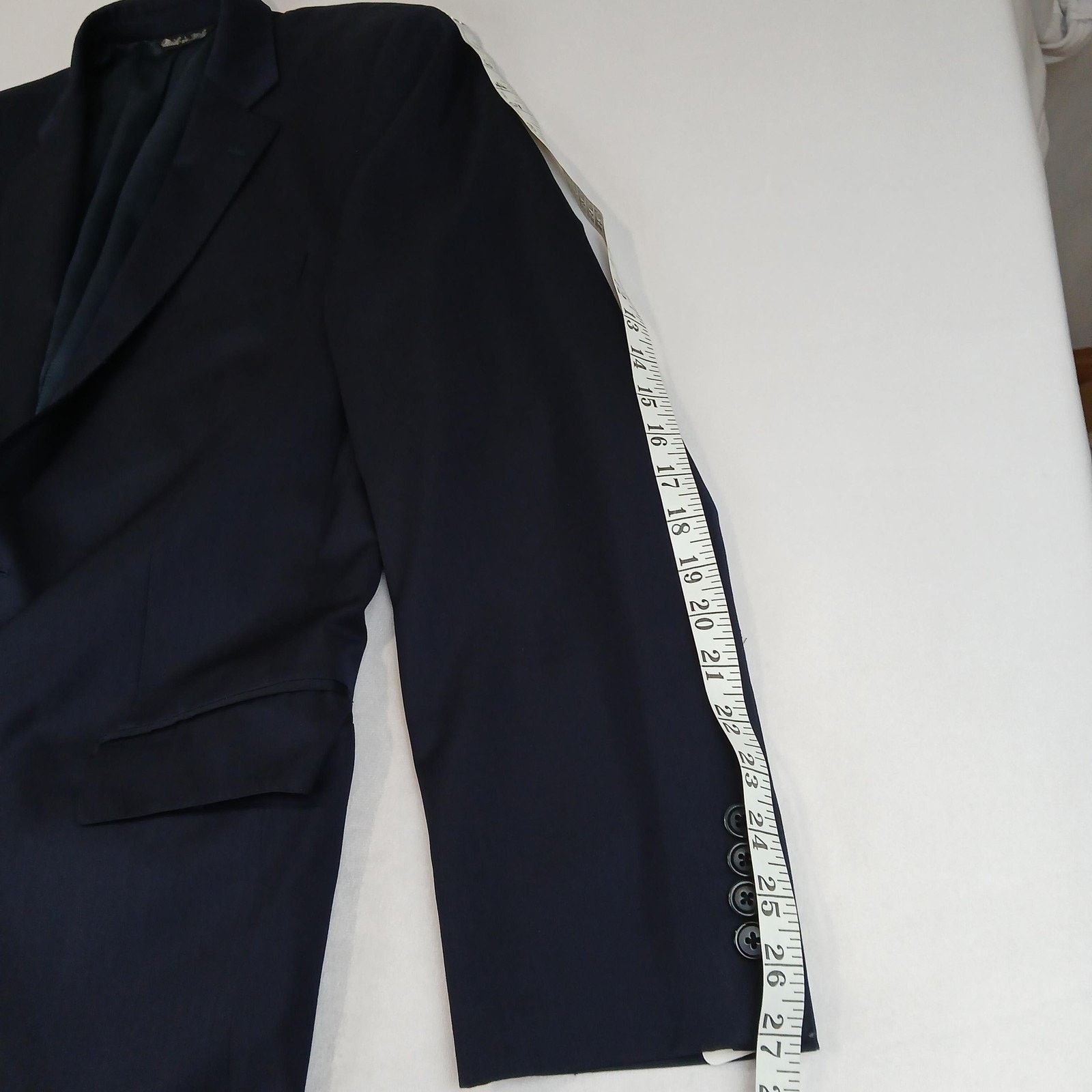 Ermenegildo Zegna Ermenegildo Zegna Cloth Suit Mens 46 Long 38x32 Navy Blue Size 46L - 13 Thumbnail