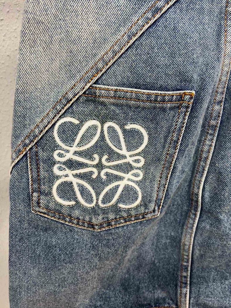 Loewe LOEWE Logo logo denim skirt Size 42" / US 20 - 4 Thumbnail