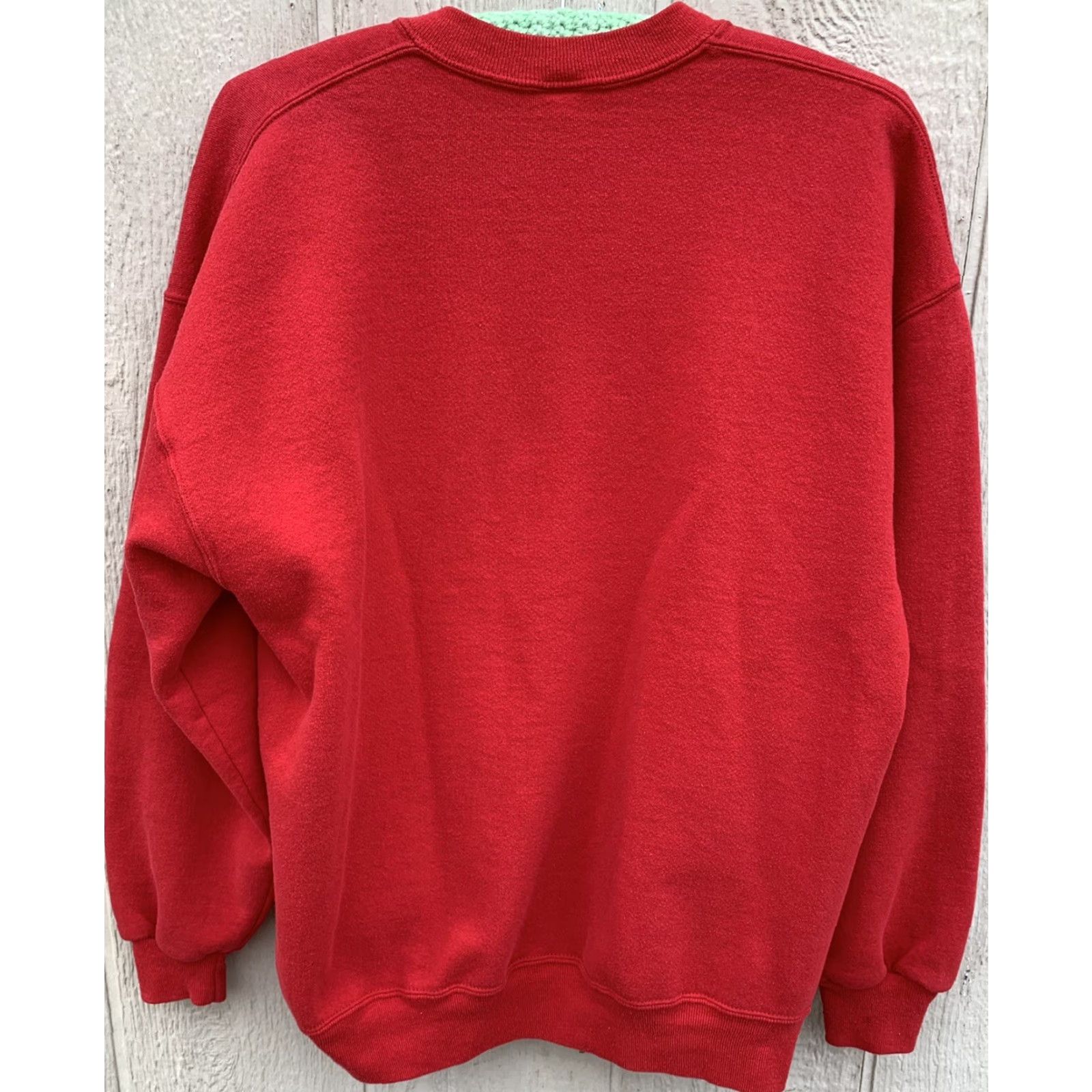 Jerzees VINTAGE Mustangs MVHS Monte Vista graphic sweatshirt XL Men Crew Neck Long Sleeve Red Pullover Sweatshirt Graphic Print USA Made Size US XL / EU 56 / 4 - 6 Thumbnail