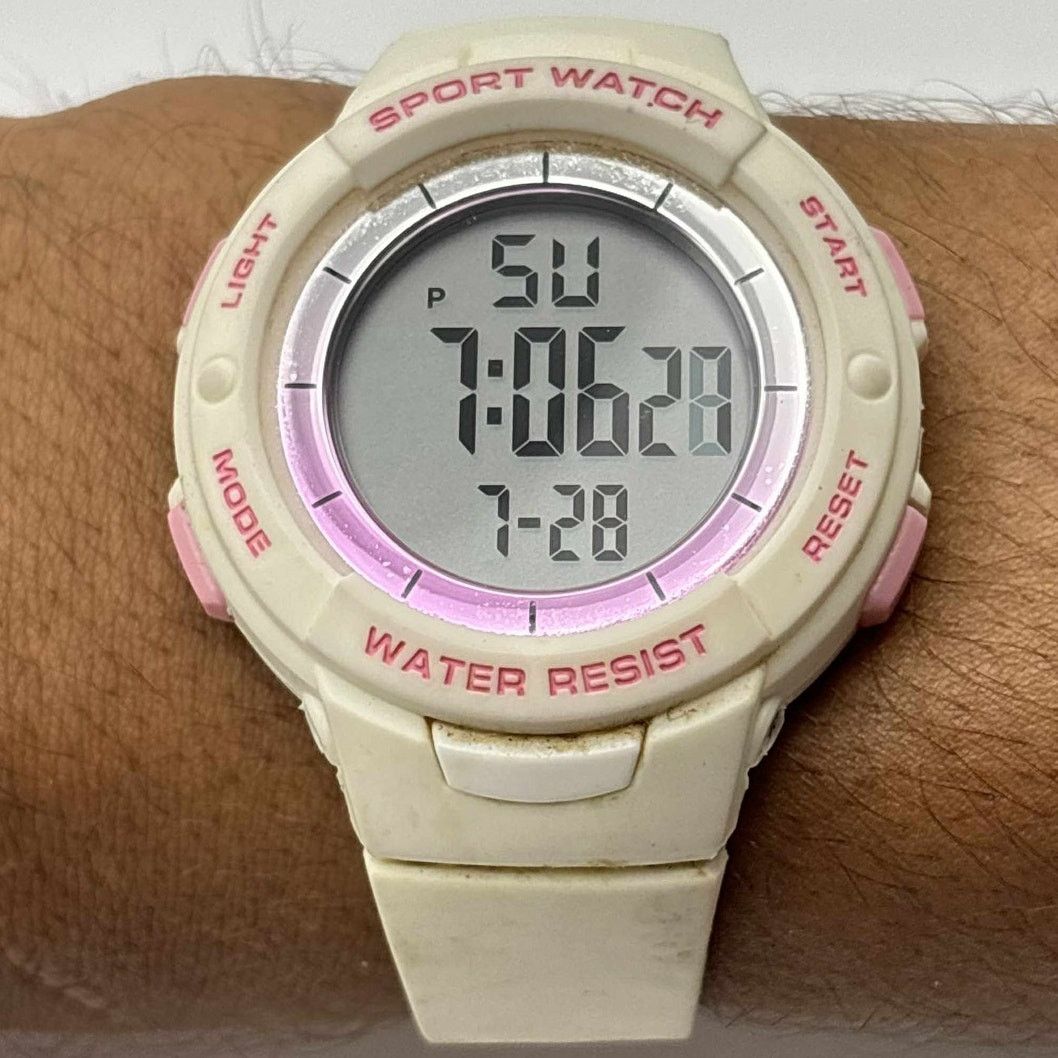 Other Retro Cream & Pink Digital Watch Size ONE SIZE - 2 Thumbnail