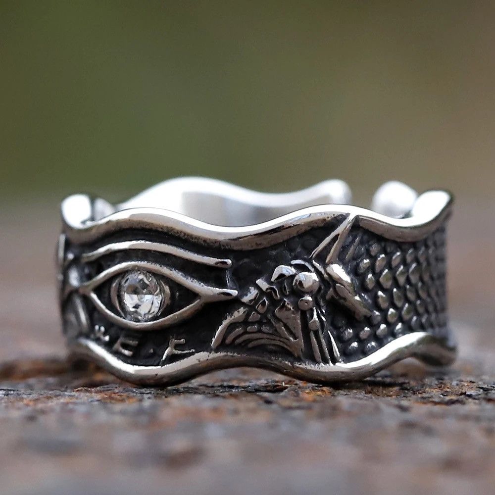 Jewelry Collision Wave Eye Zircon Ring Size ONE SIZE - 1 Thumbnail