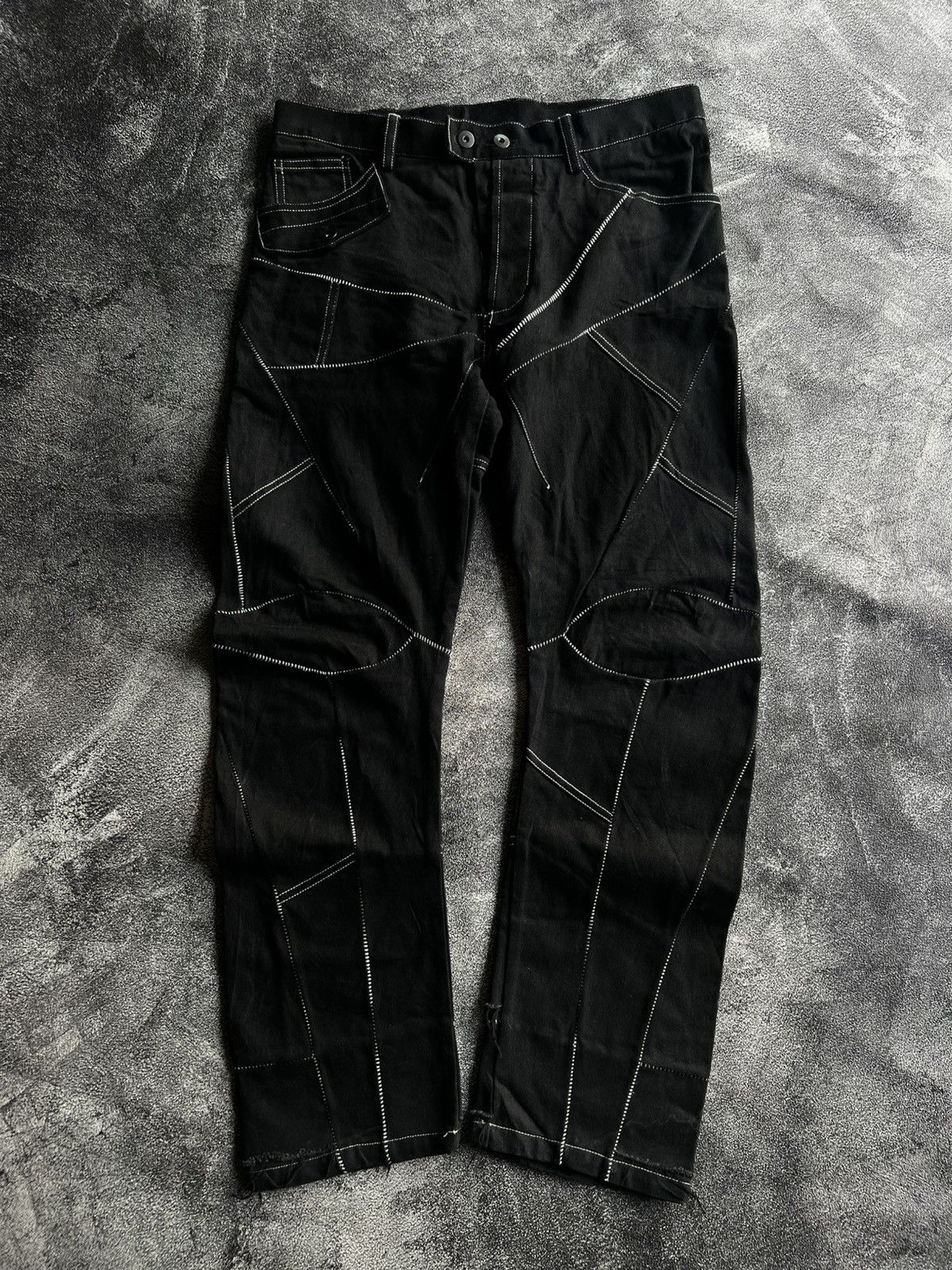 14th Addiction Chaunk Drklac SS17 Denim Pants Size US 33 - 1 Thumbnail