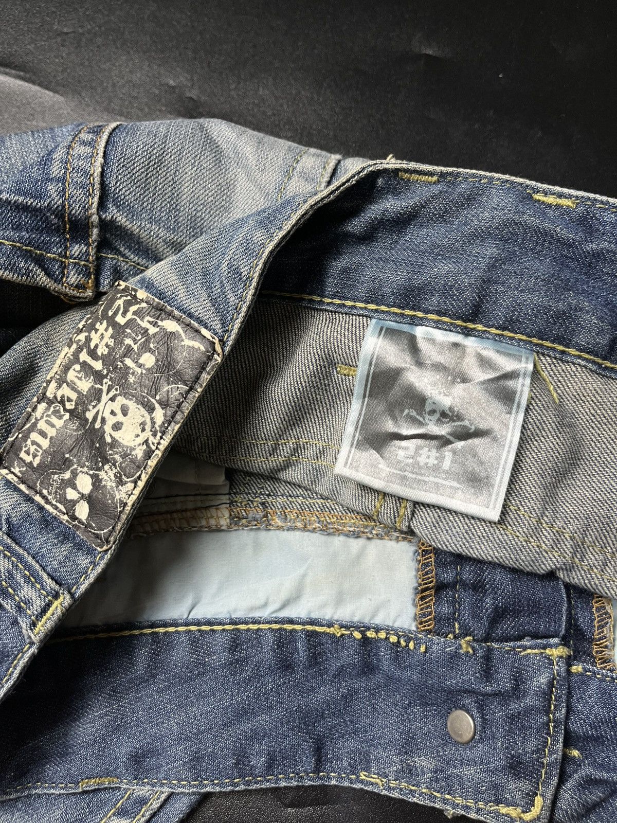 Hysteric Glamour japanese Jesus is love flare double knee jeans fading Size US 32 / EU 48 - 9 Thumbnail
