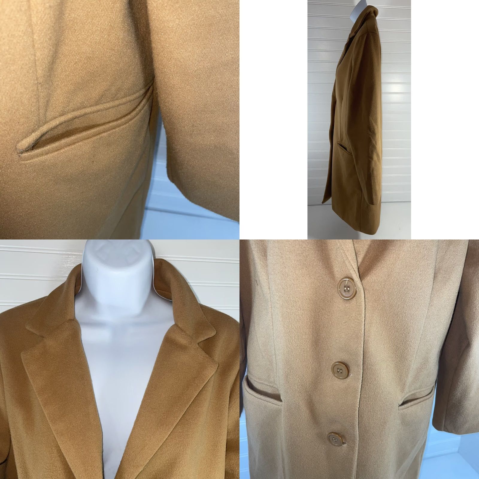 Vintage Women's Medium Caramel Knit Overcoat - Vintage Condition Size M / US 6-8 / IT 42-44 - 9 Thumbnail