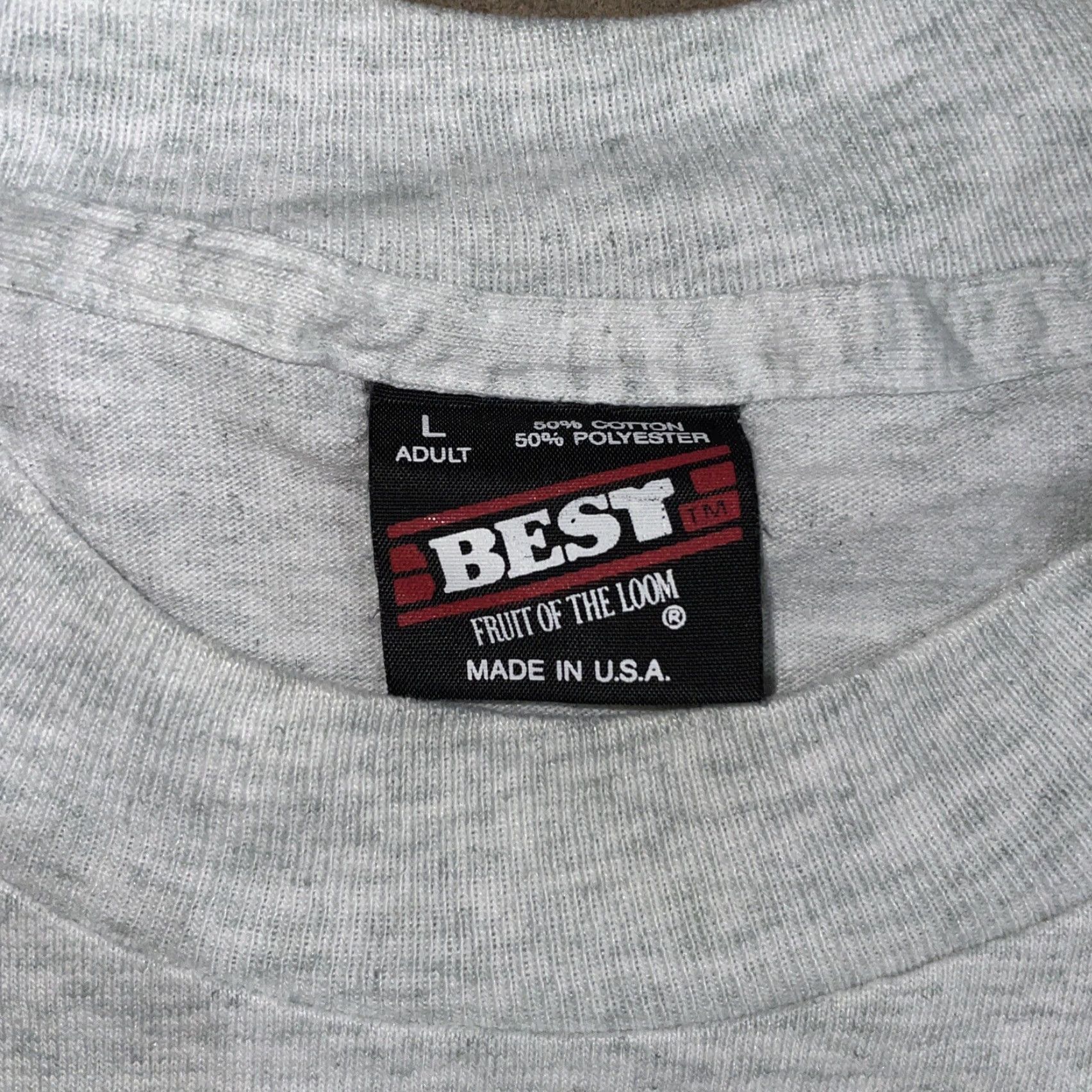 Fruit Of The Loom VINTAGE Fruit of the Loom USA Single Stitch graphic Tee Mens L Shirt White Stitch Men L Size US L / EU 52-54 / 3 - 4 Thumbnail